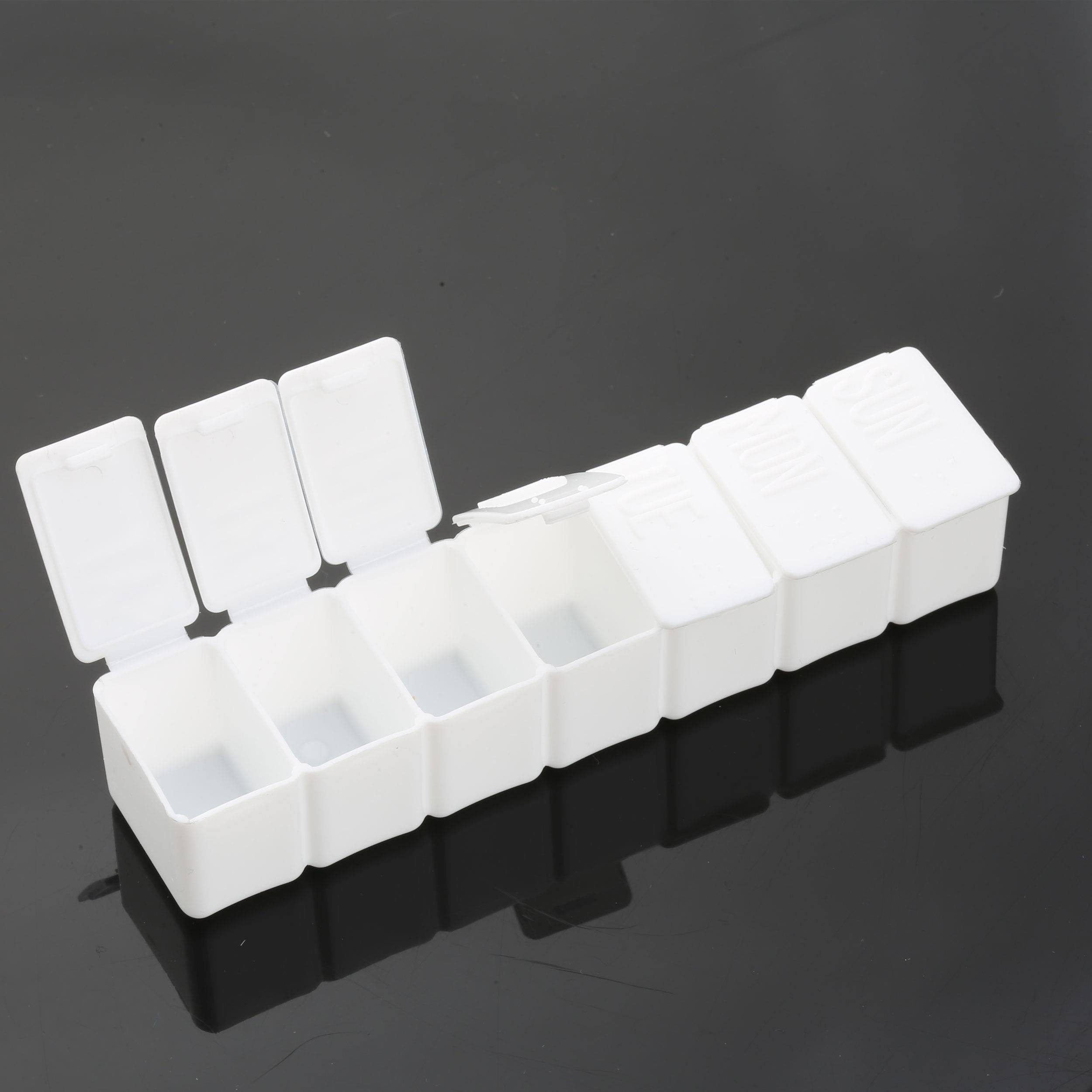 Kabartma Yazılı Haftalık İlaç ve Hap Kutusu