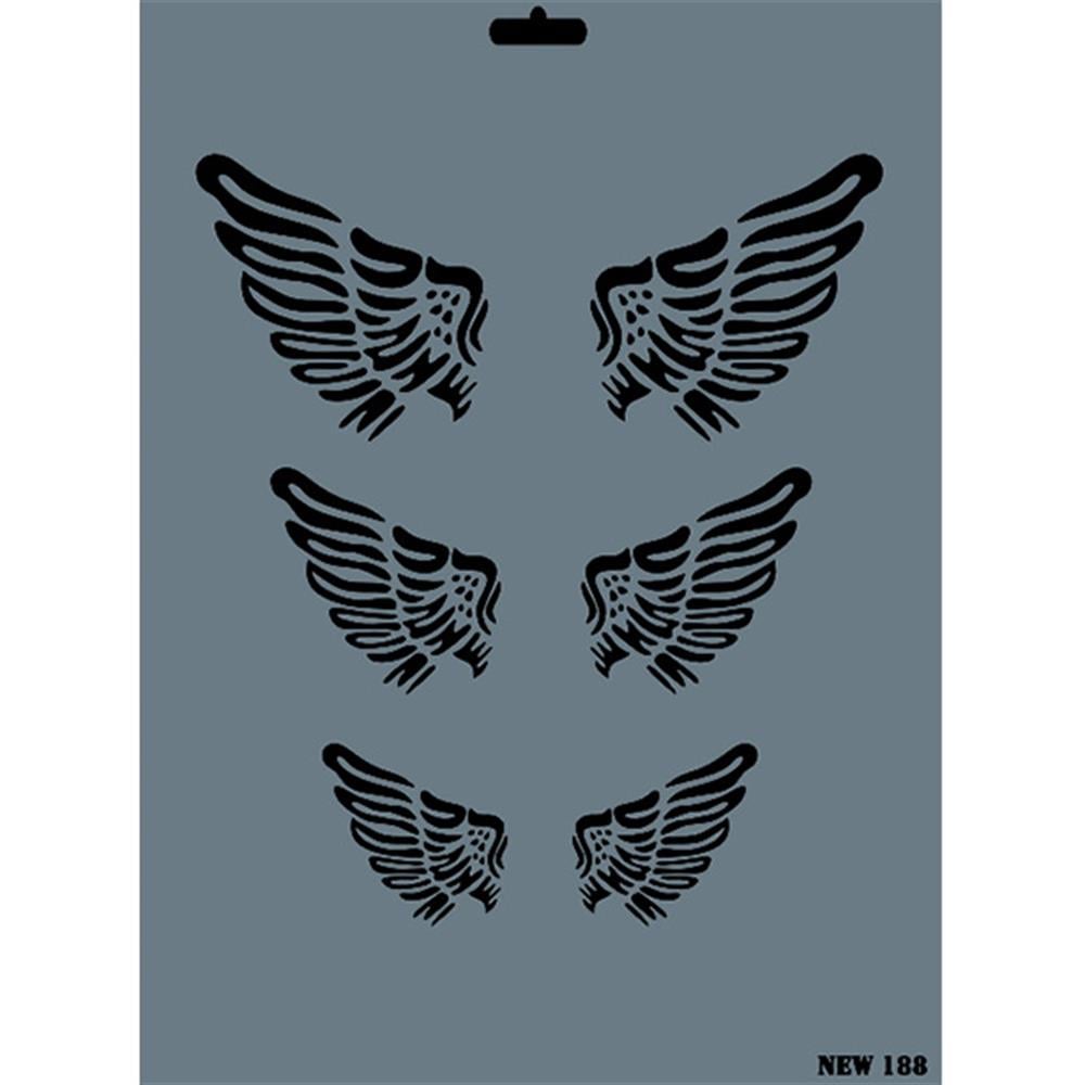 Kanat Stencil Şablon 25X35 cm - Rich New 188