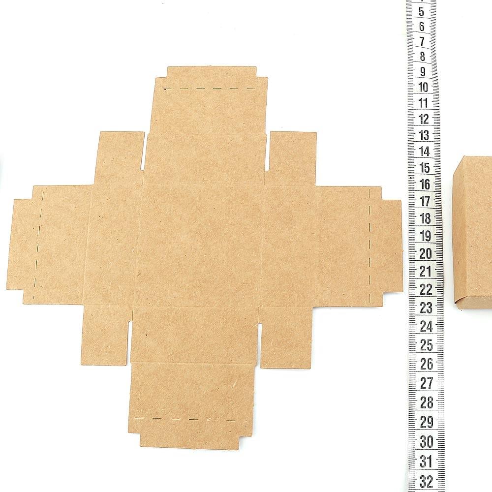 Kapaklı Kraft Kutu 7x7x3 cm (10 Adet)