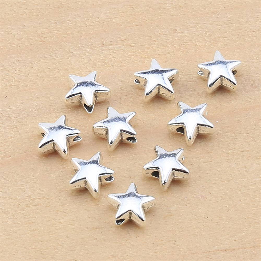 Karamaz Metal Yıldız Takı Boncuğu 10 Adet