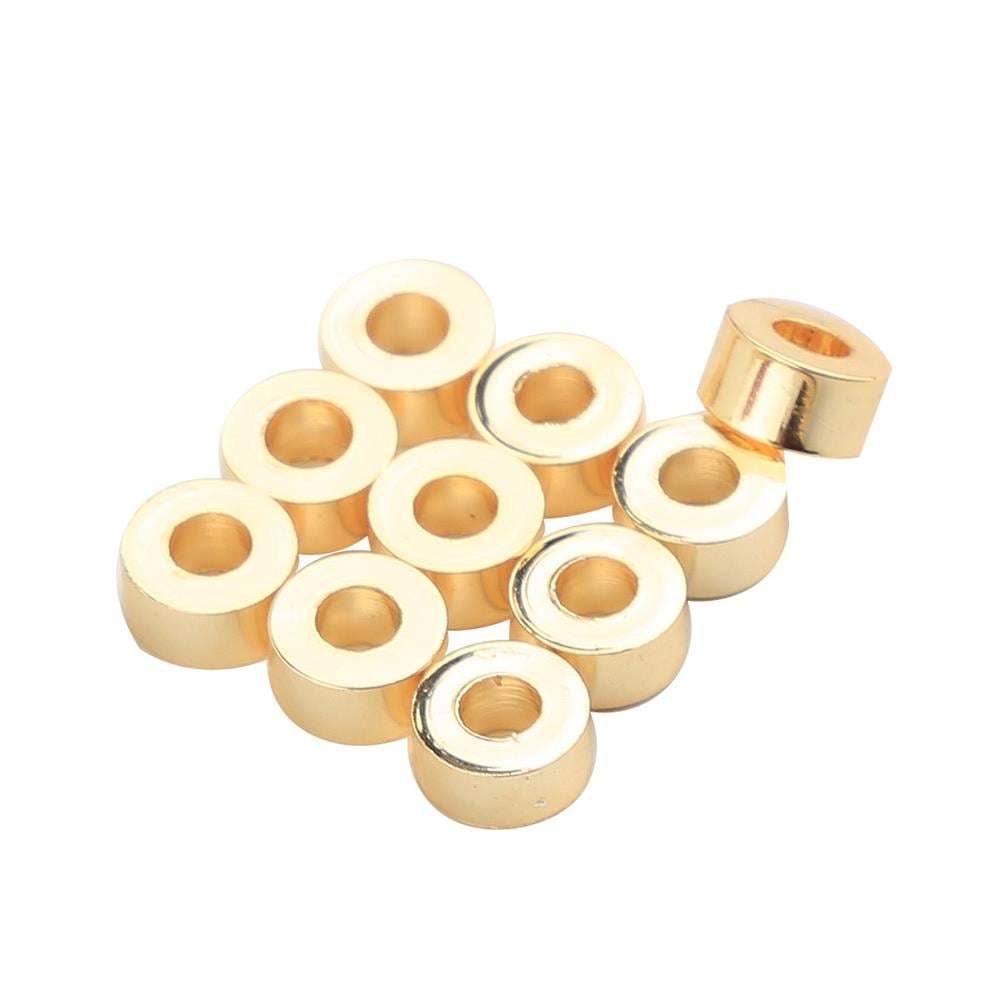Kararmaz Altın Kaplama Silindir Boncuk 10 Adet