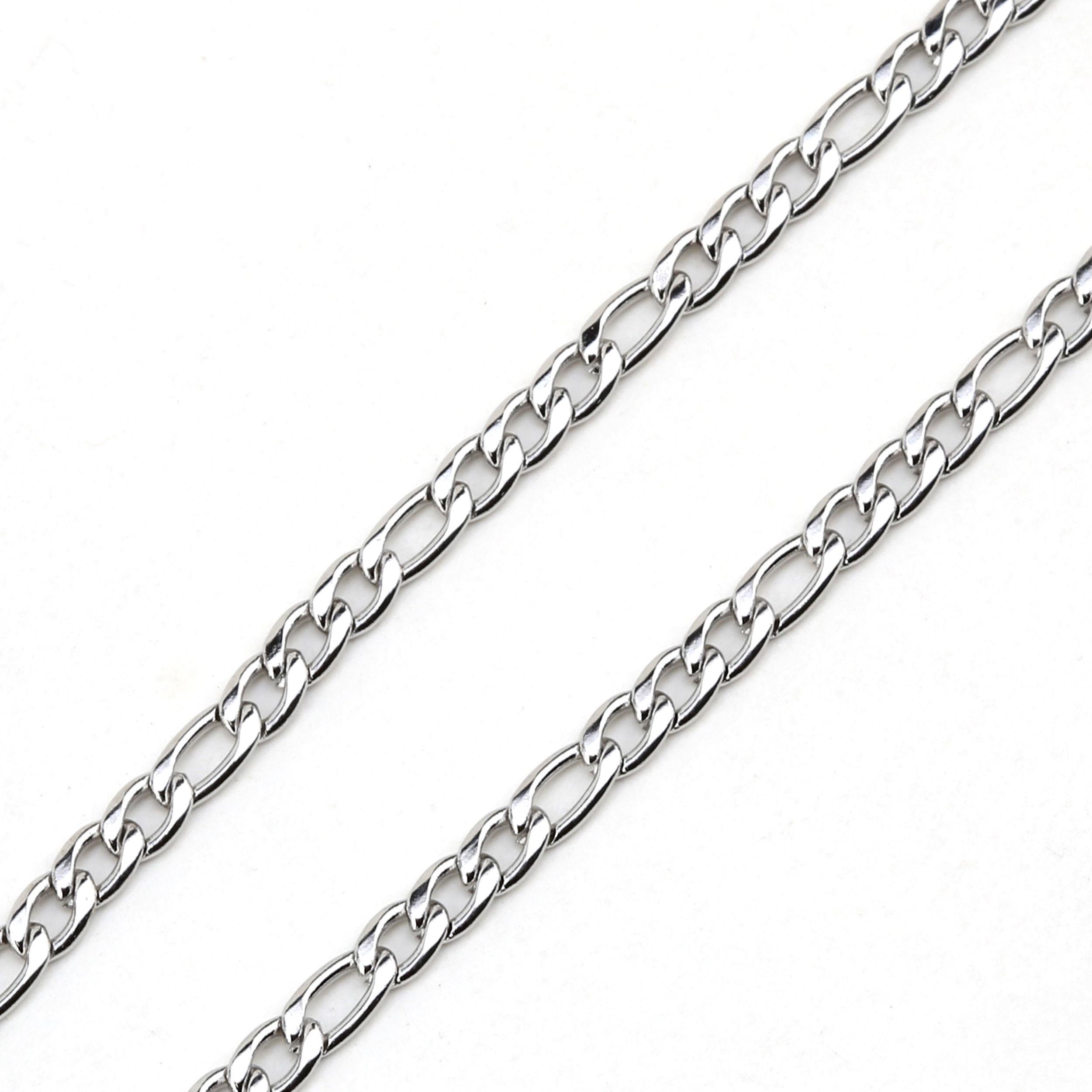 Kararmaz Çelik Gümüş Kalın Kolye Zinciri 45 cm