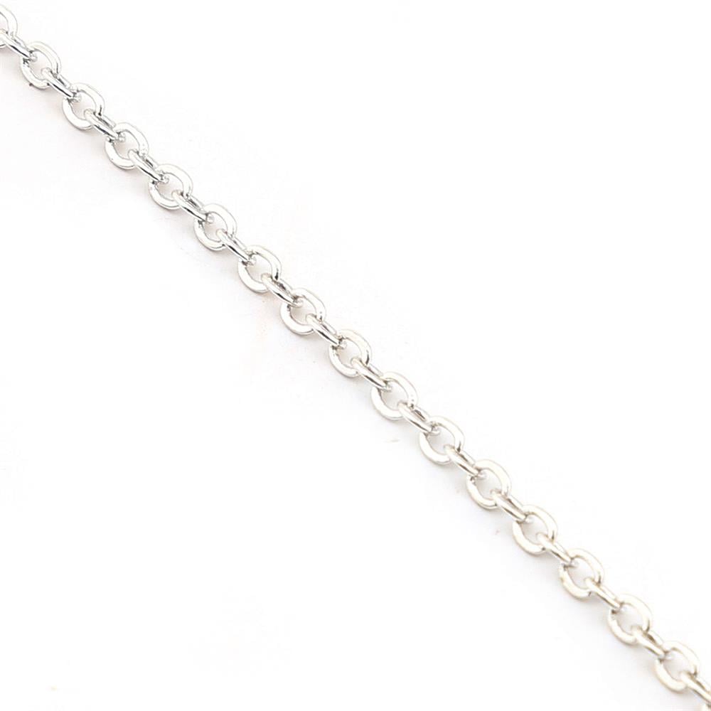 Kararmaz Rodyum Kaplama İnce Takı Zinciri