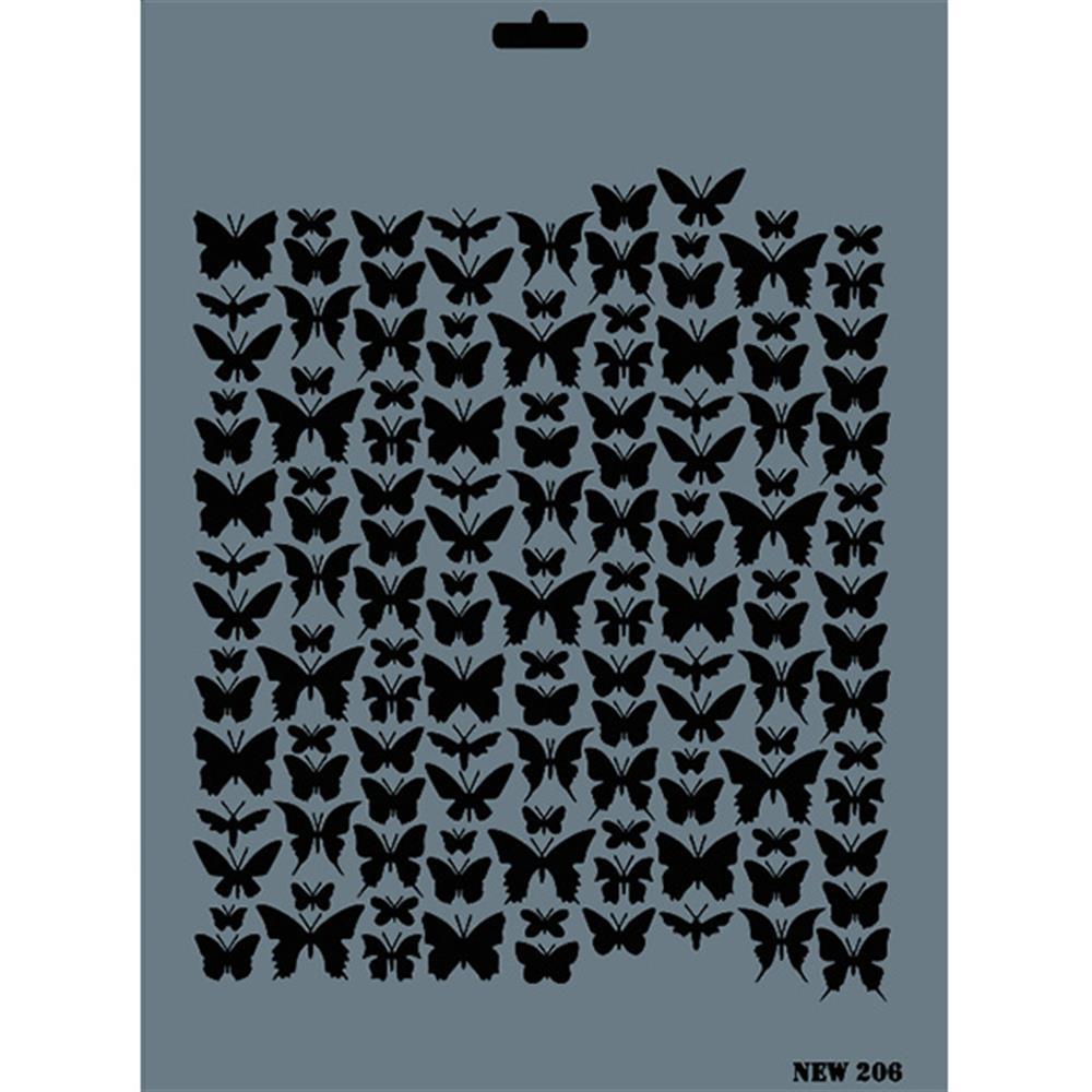 Kelebek Set Stencil Şablon 25X35 cm - Rich New 206