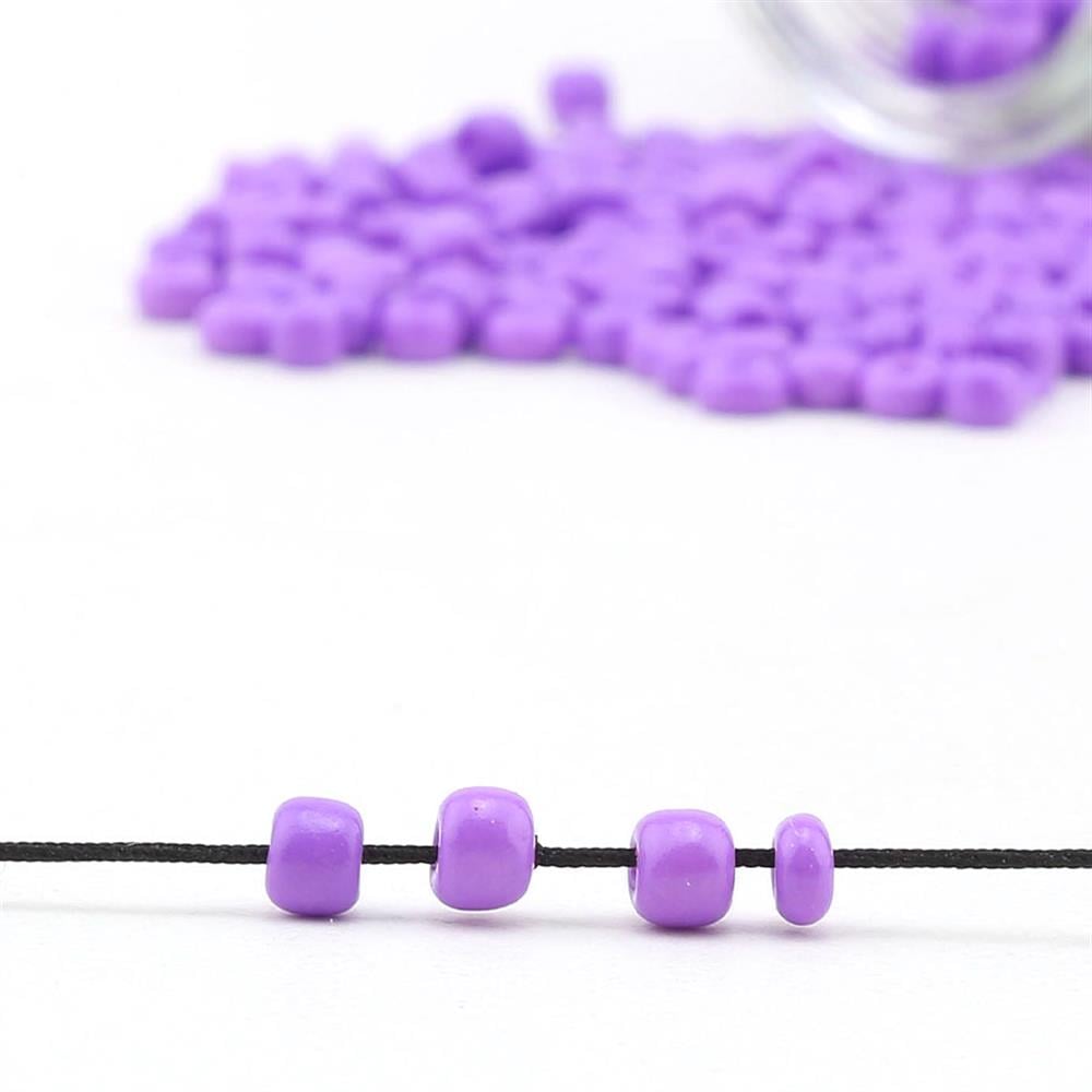 Kesme Kum Cam Boncuk Mor