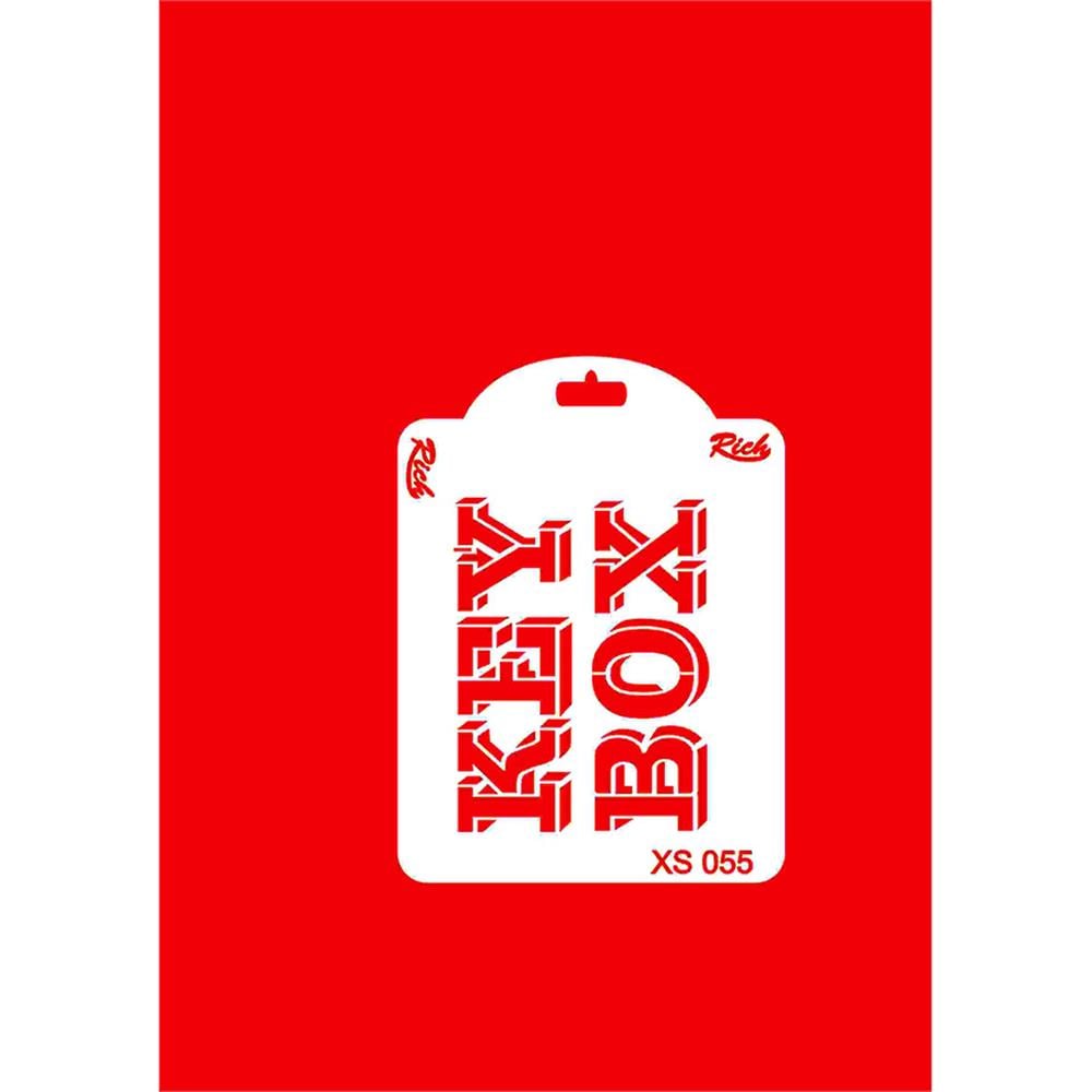 Key Box 'Anahtar Kutusu' Yazılı Stencil Küçük - Rich XS-055