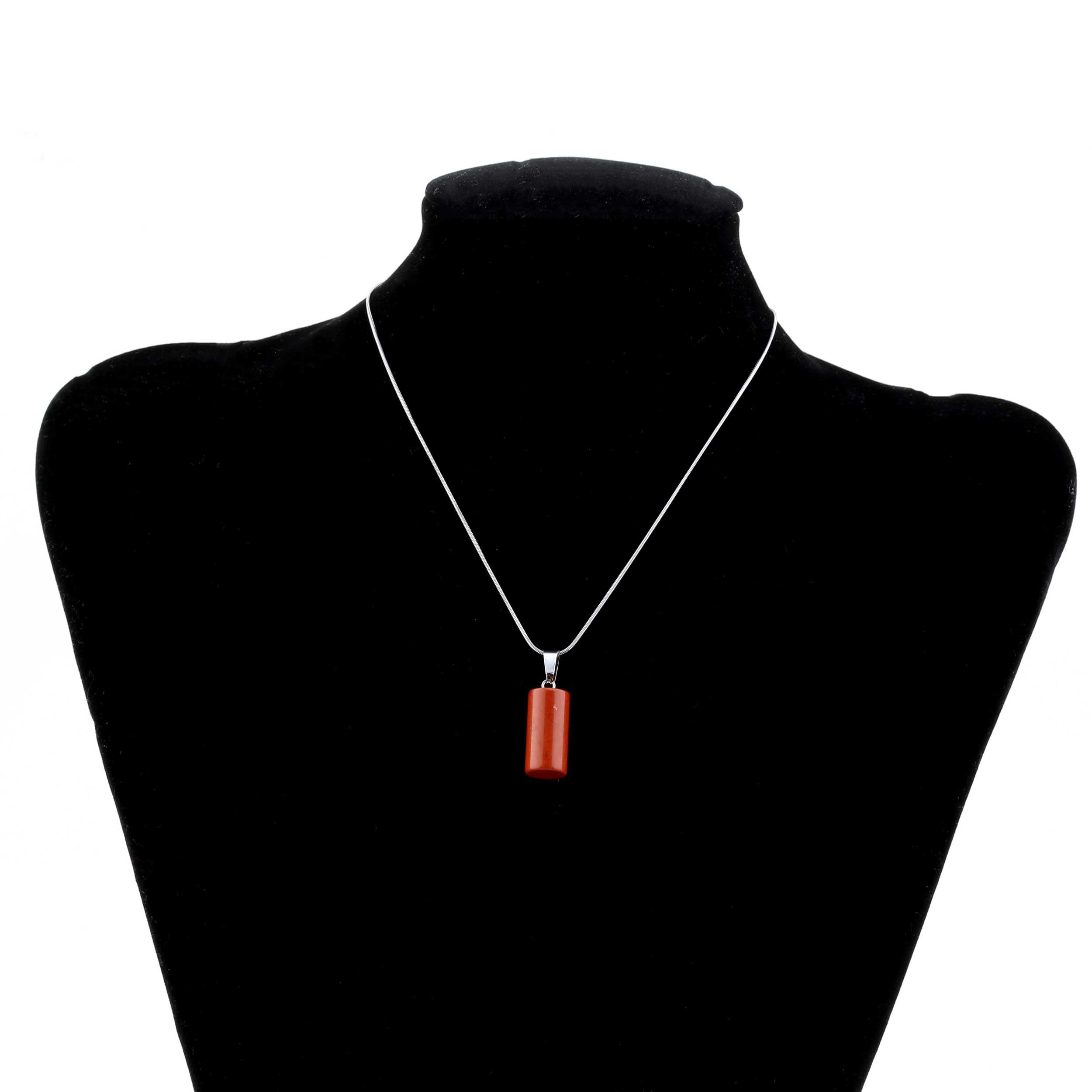 Kırmızı Jasper Silindir Kolye Ucu