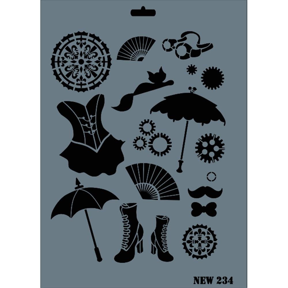 Kıyafet Stencil Şablon 25X35 cm - Rich New 234