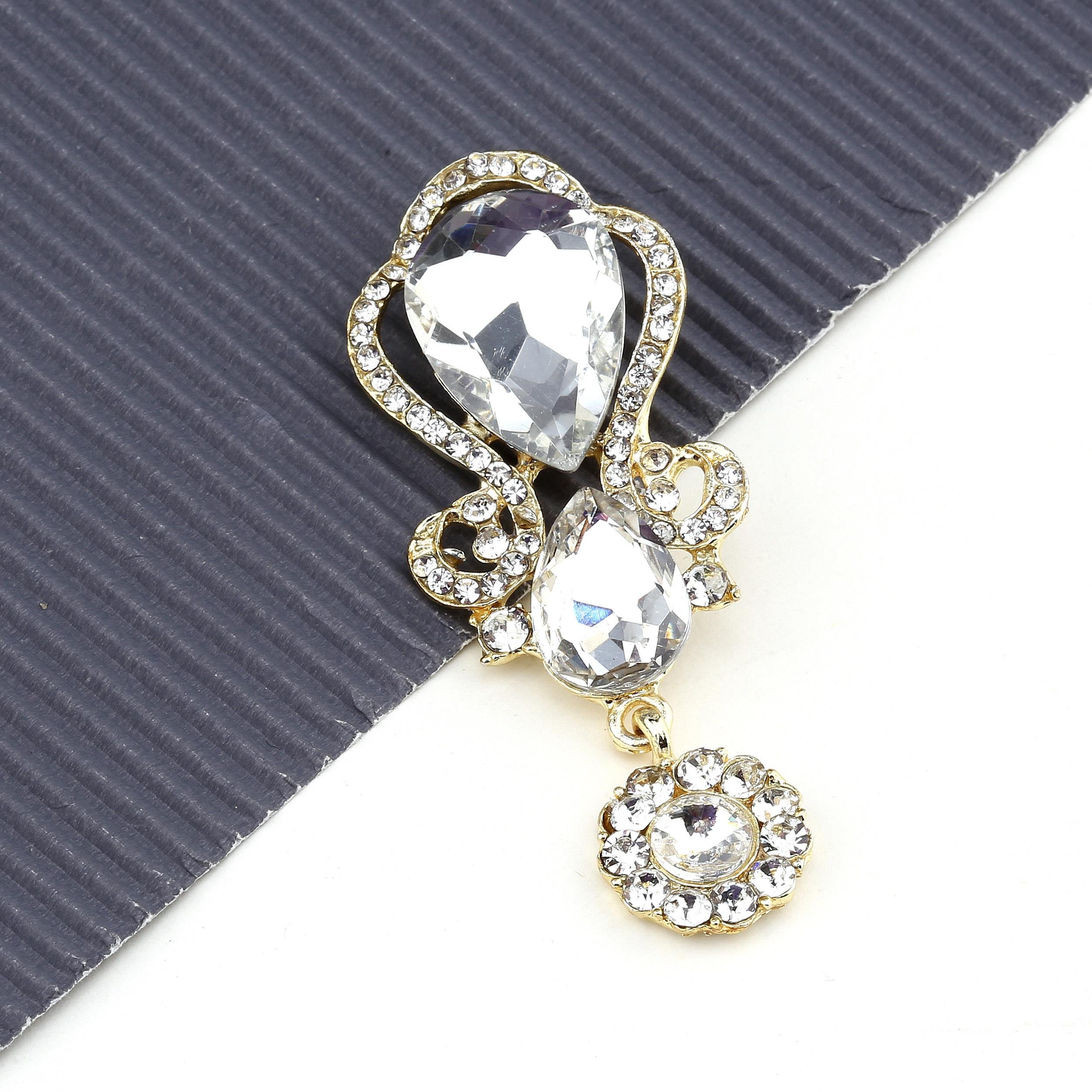 Kristal Taşlı Broş