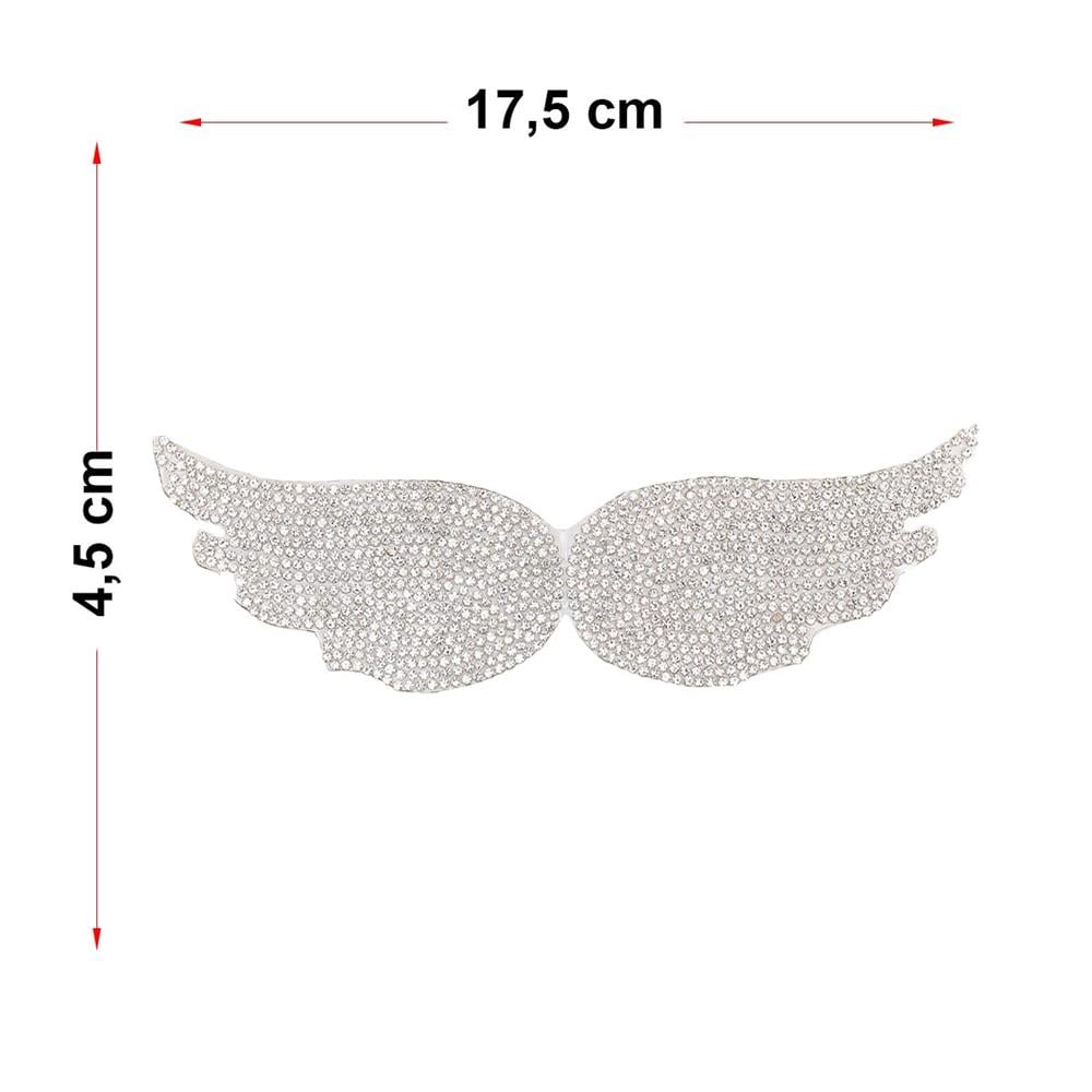 Kristal Taşlı Büyük Açık Kanat Aplik