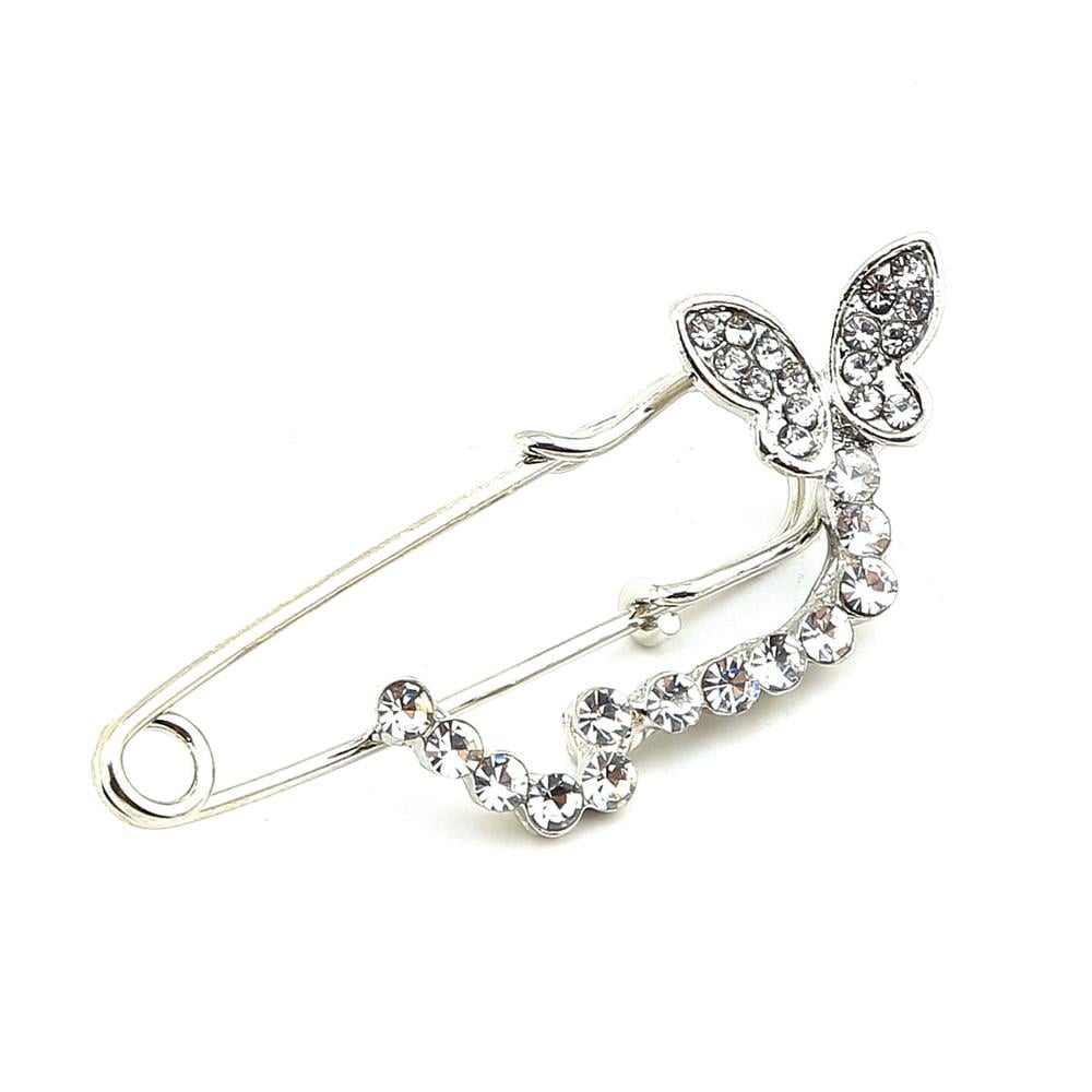 Kristal Taşlı, Çengelli İğne Formunda Broş