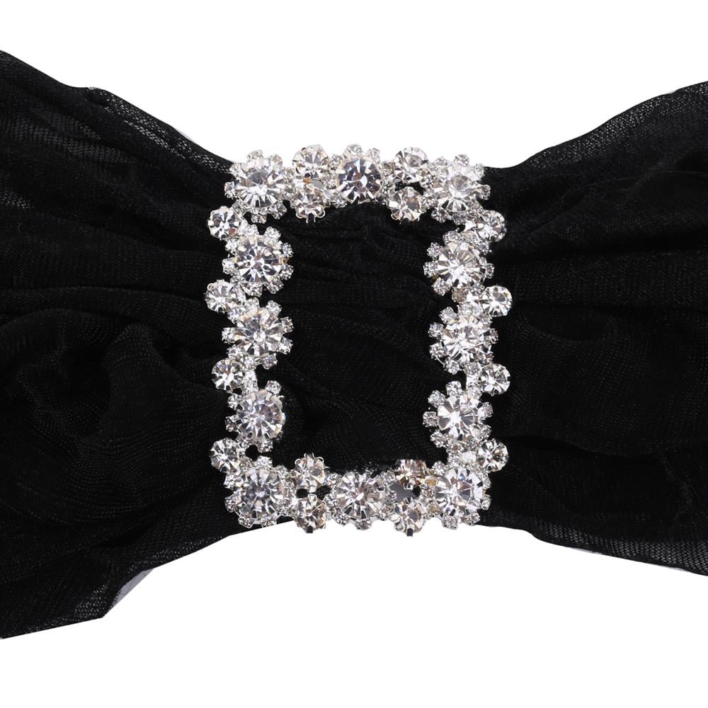 Kristal Taşlı Dikdörtgen Kemer ve Şal Tokası