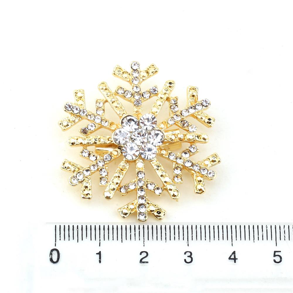 Kristal Taşlı Kartanesi Broş