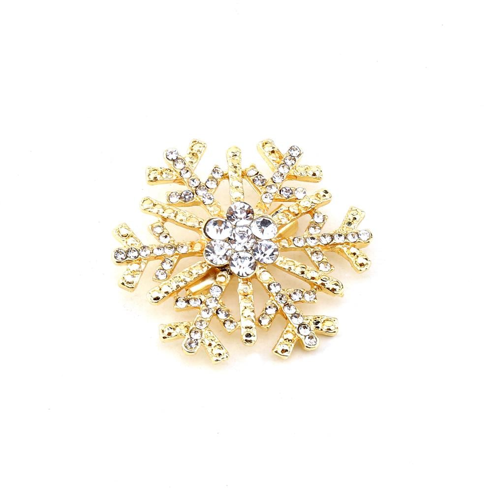 Kristal Taşlı Kartanesi Broş