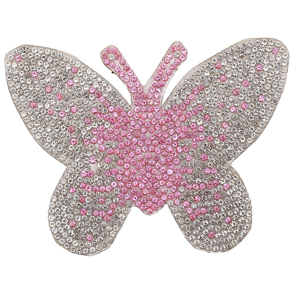 Kristal Taşlı Kelebek Aplik 6 x 8 cm