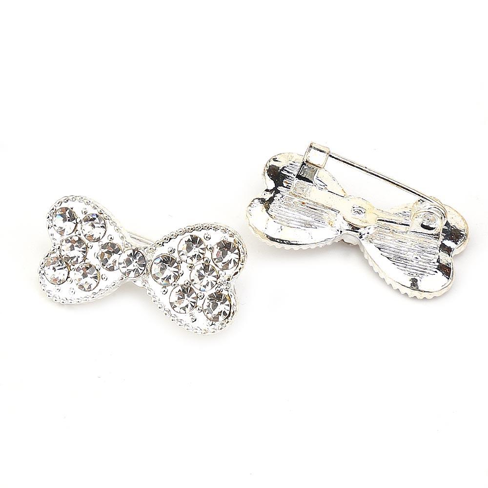 Kristal Taşlı Küçük Fiyonk Broş