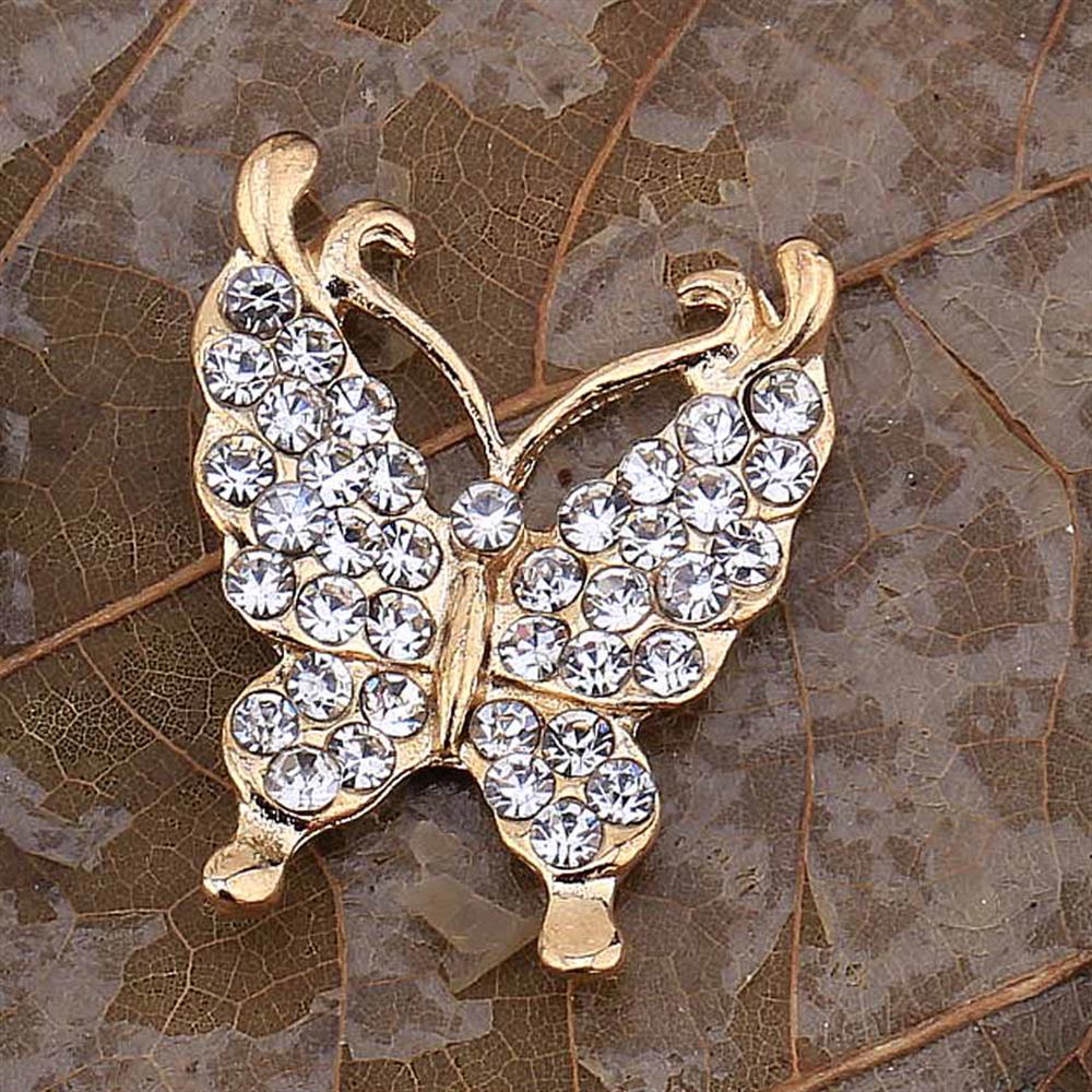 Kristal Taşlı, Metal, Kelebek Süs