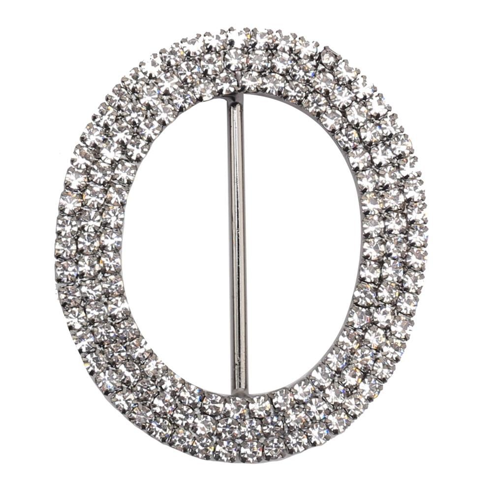 Kristal Taşlı Nikel Kemer Tokası