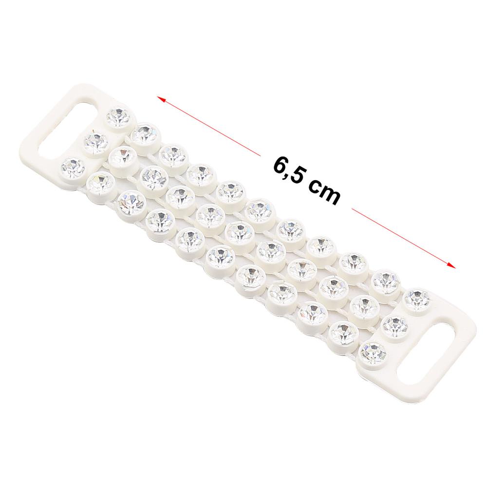 Kristal Taşlı Sütyen Askısı Beyaz