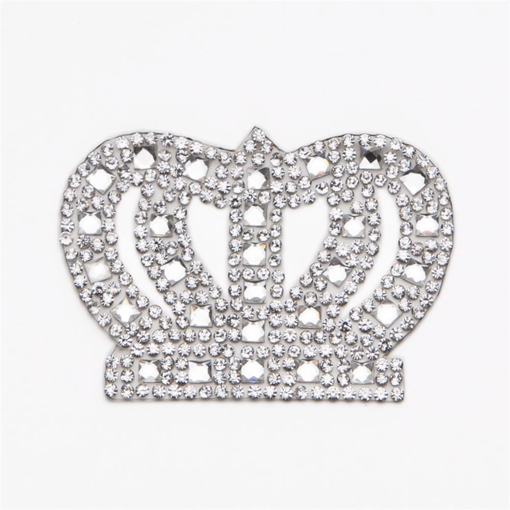 Kristal Taşlı Ütüyle Yapışan Taç Motif