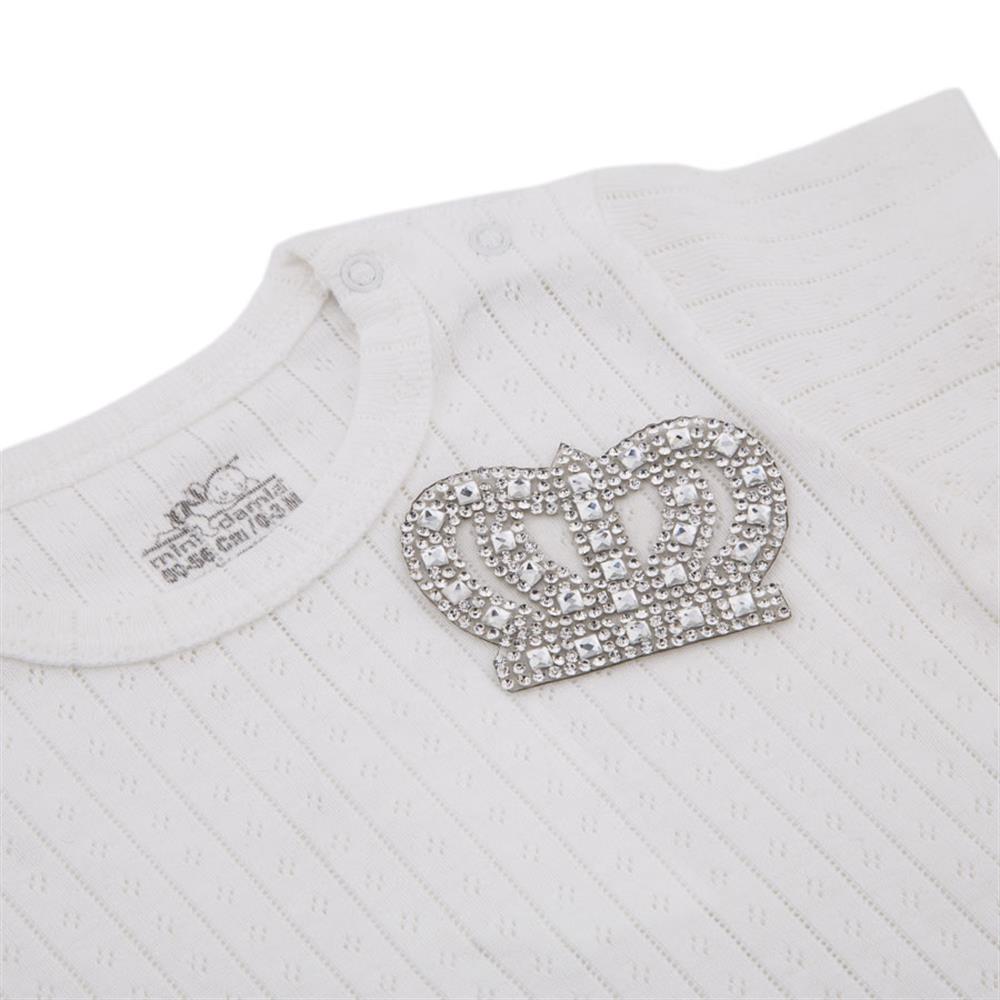 Kristal Taşlı Ütüyle Yapışan Taç Motif