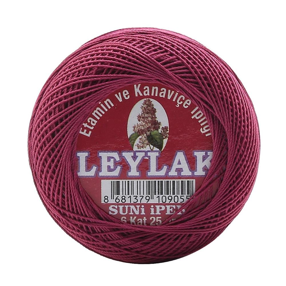 Leylak Suni İpek Etamin ve Kanaviçe İpliği 6 Kat 25 gr 1322 Mürdüm