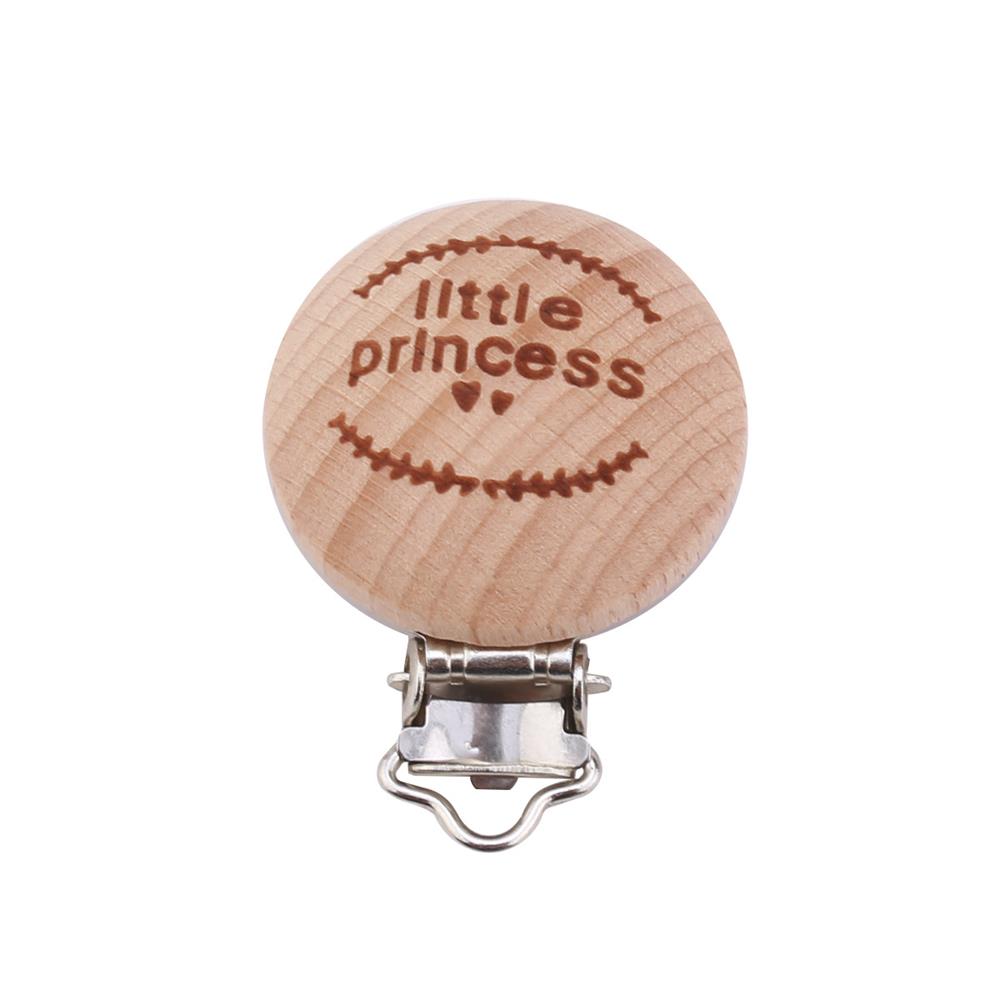 Little Princess Ahşap Emzik Zinciri Klipsi