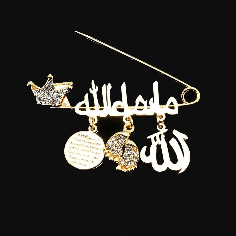 Maşallah Bebek İğnesi Kristal Taç Model