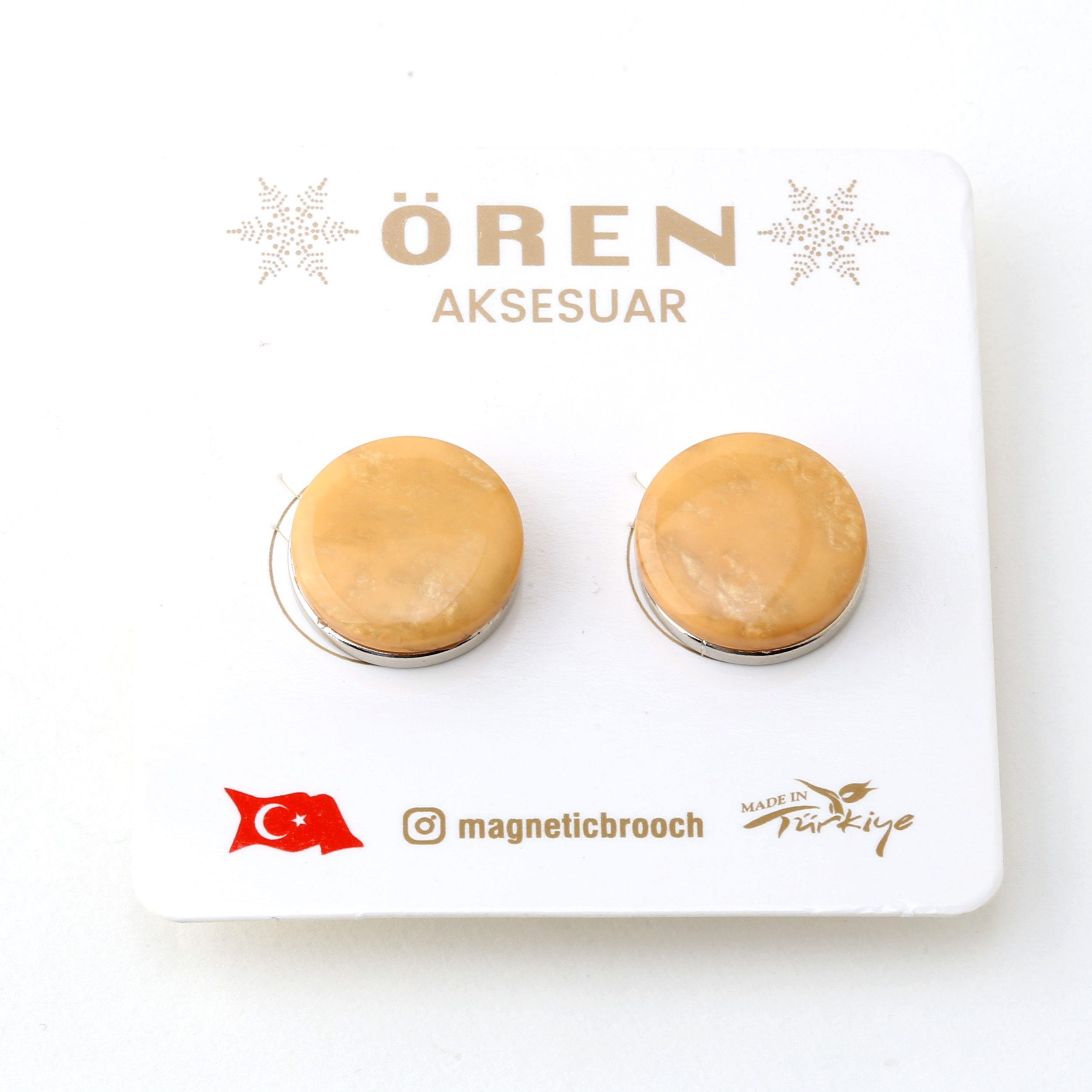 Mermer Görünümlü Mıknatıslı Eşarp Şal Tutucu