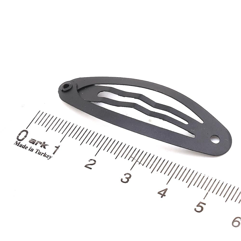 Metal Çıtçıtlı Toka Siyah 5 cm