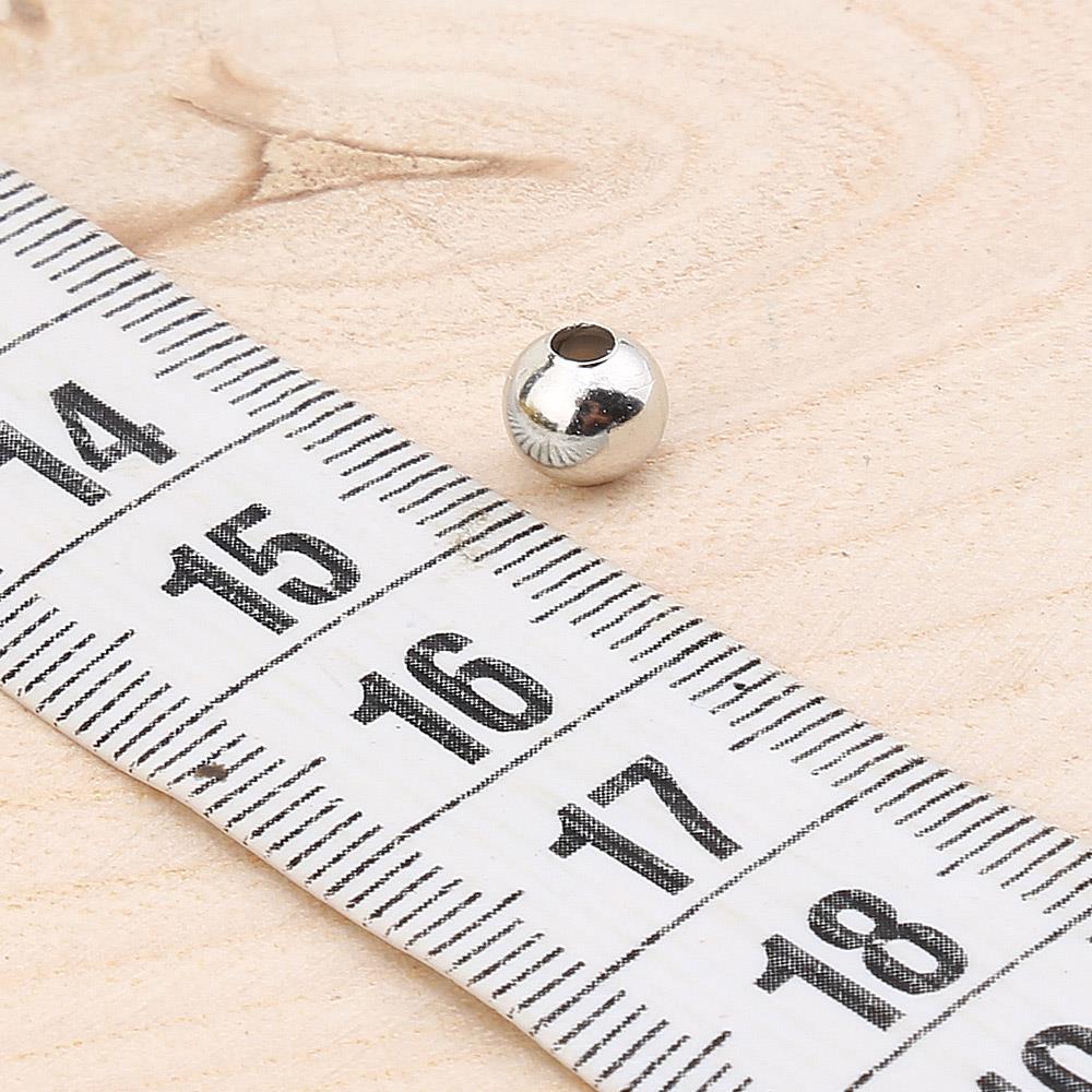 Metal Demir Top Boncuk 6 mm Gümüş (10 Adet)