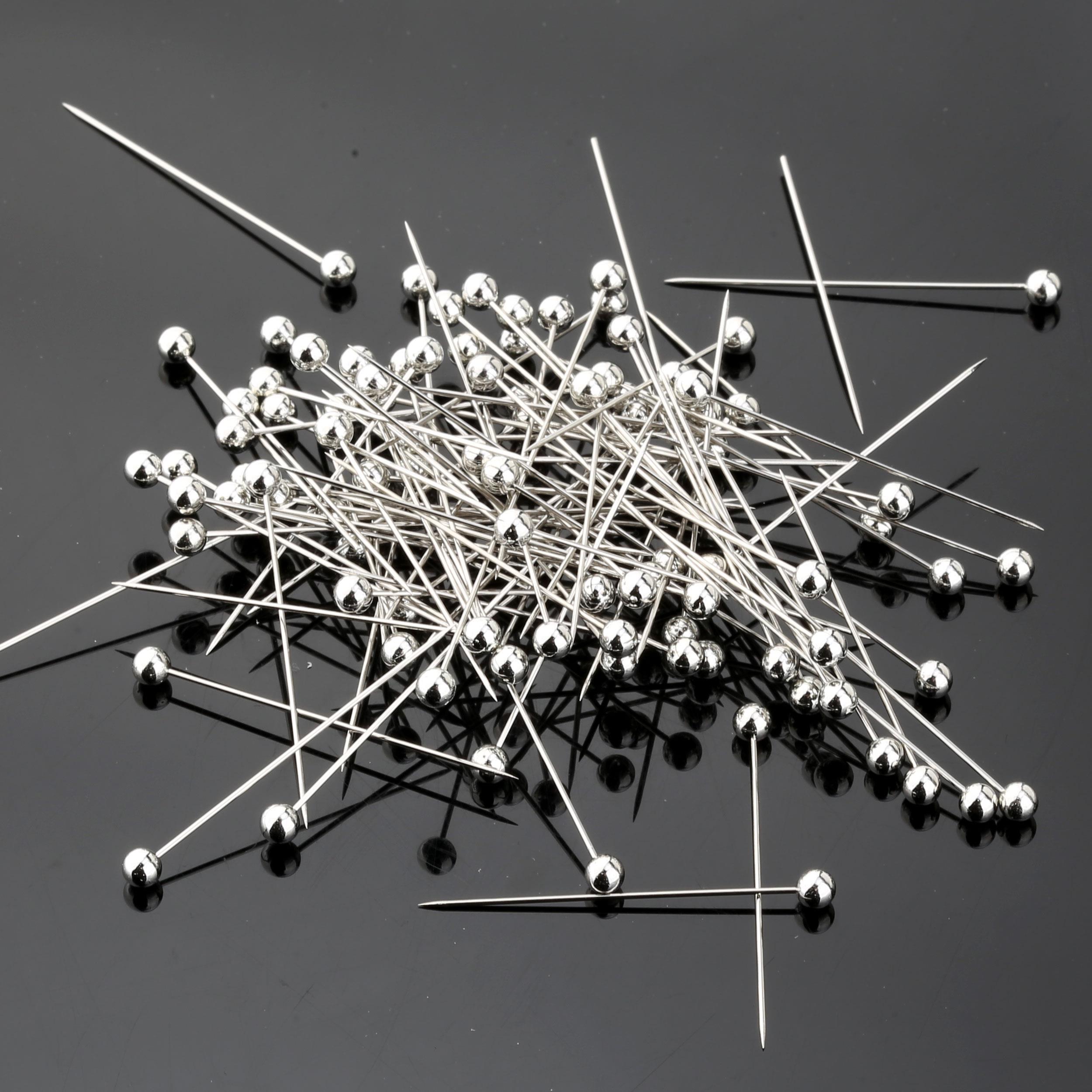 Metalik Gümüş Kaplama Toplu İğne 100'lü