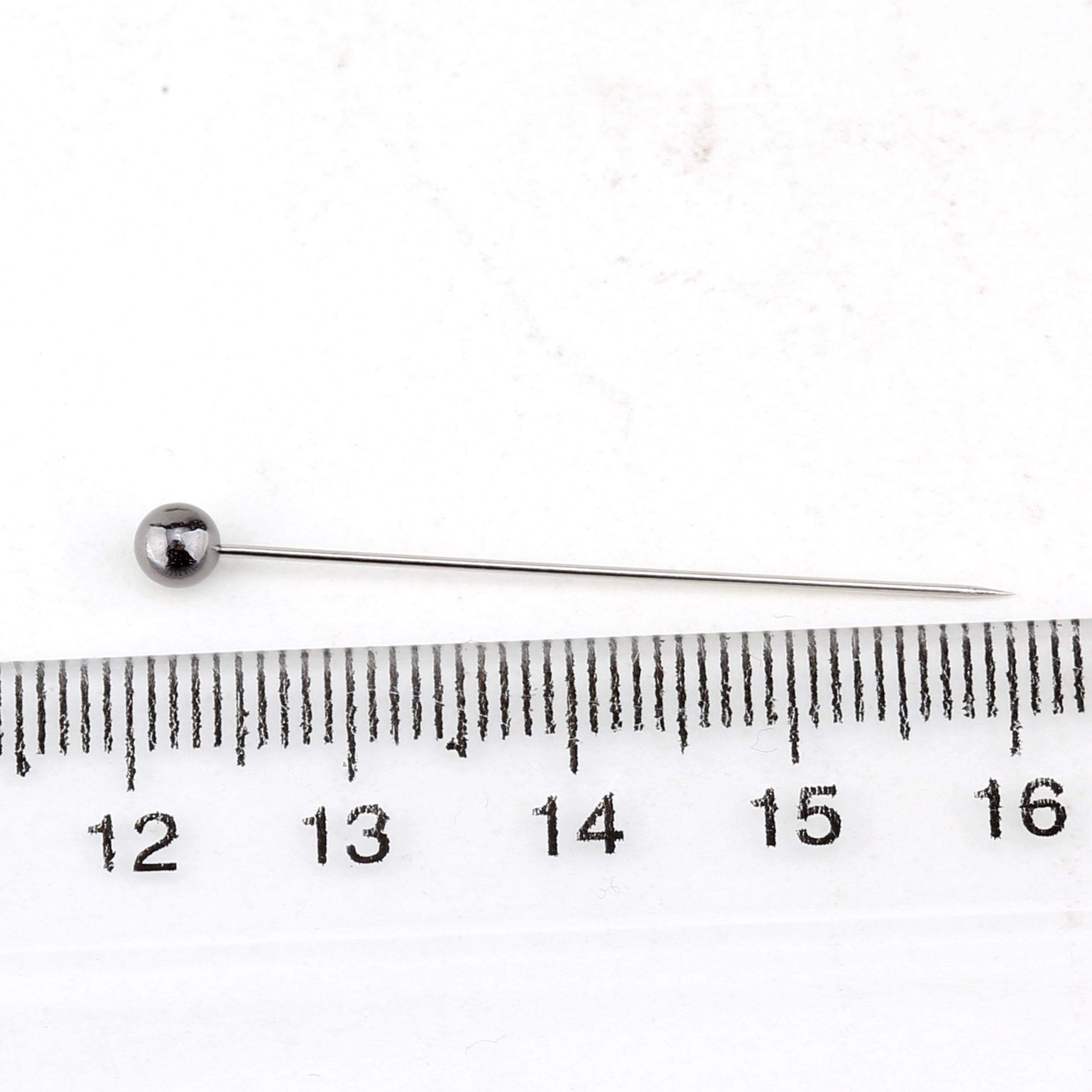 Metalik Kaplama Toplu İğne 100'lü Karartma Gümüş