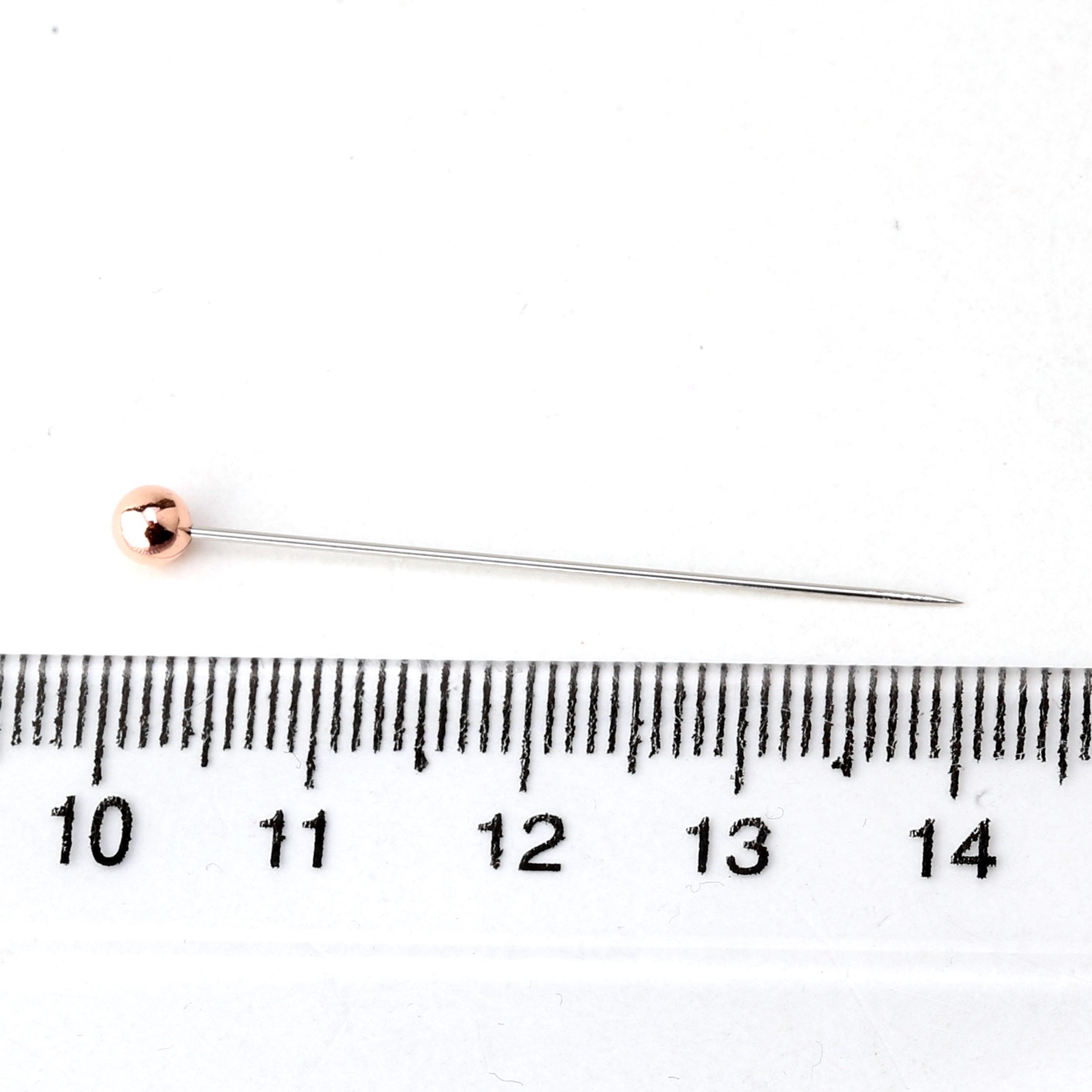 Metalik Rose Kaplama Toplu İğne 100'lü