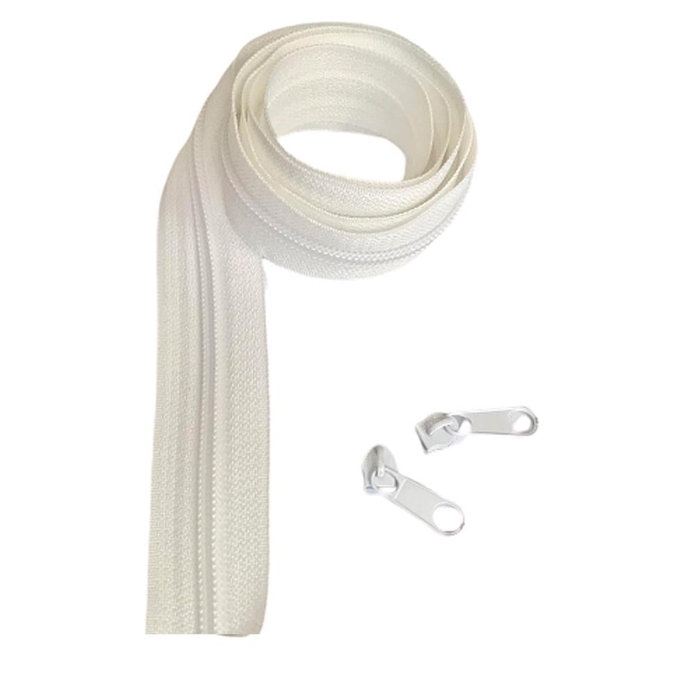 Metrelik Şerit Fermuar Beyaz