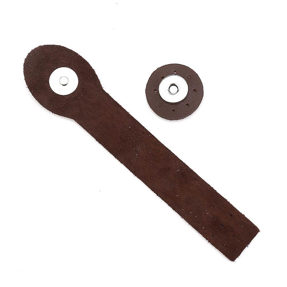 Mıknatıslı Klipsli Çanta Kapama Kahverengi