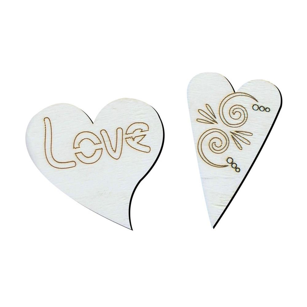 Minyatür Ahşap Love Kalp Objeler