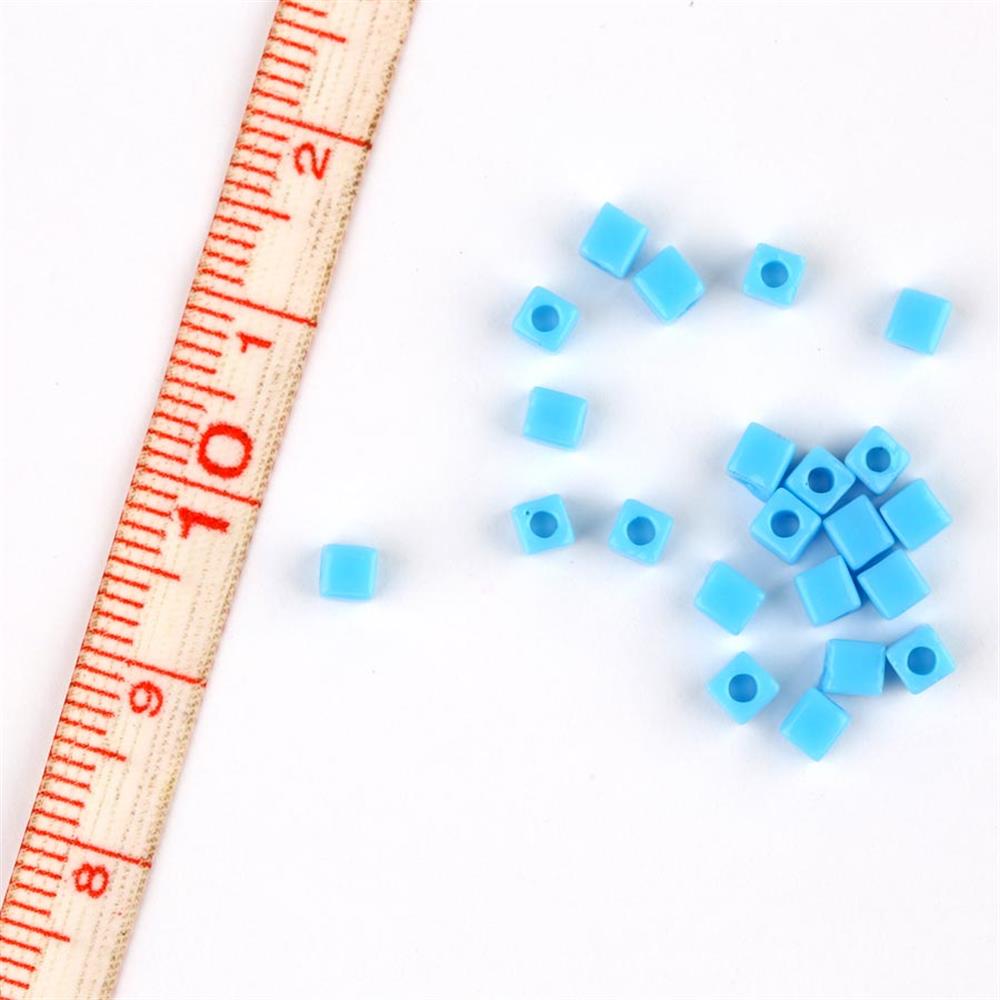 Miyuki Square Cube 3 mm Açık Mavi Boncuk