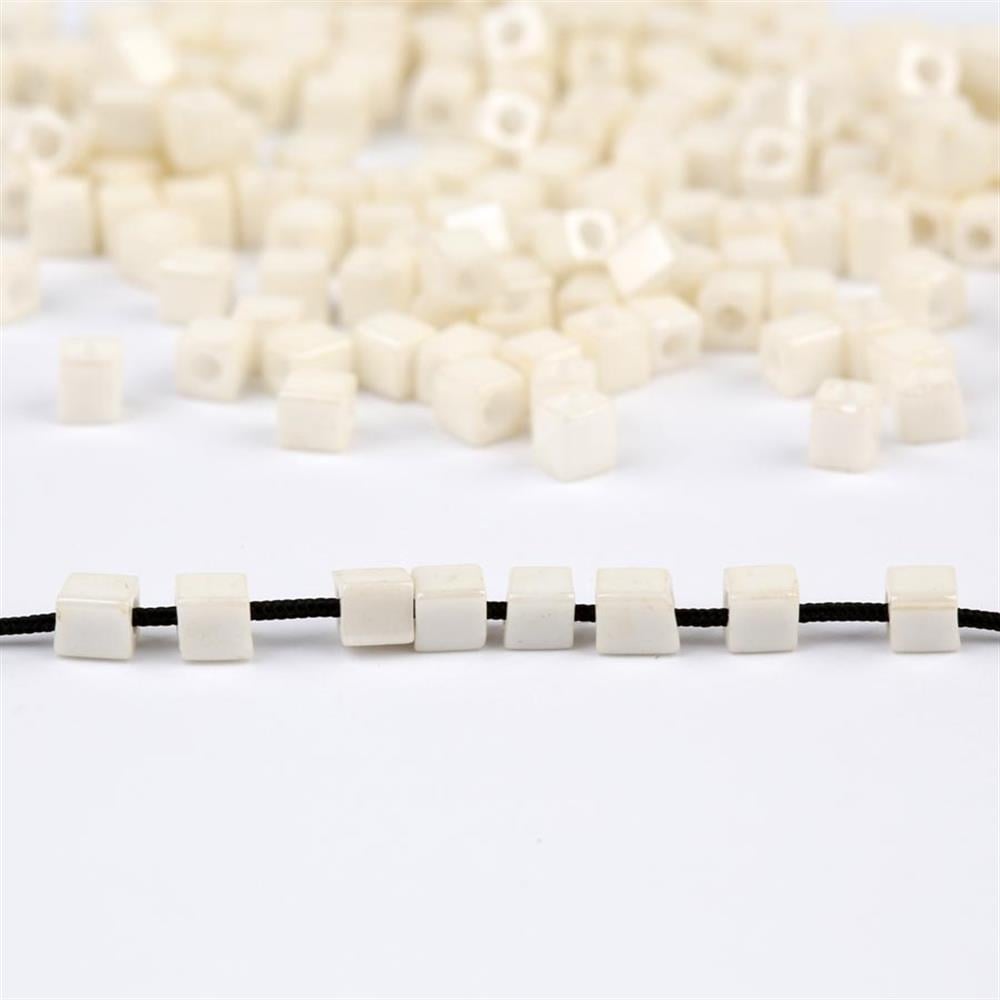 Miyuki Square Cube 3 mm Krem Boncuk