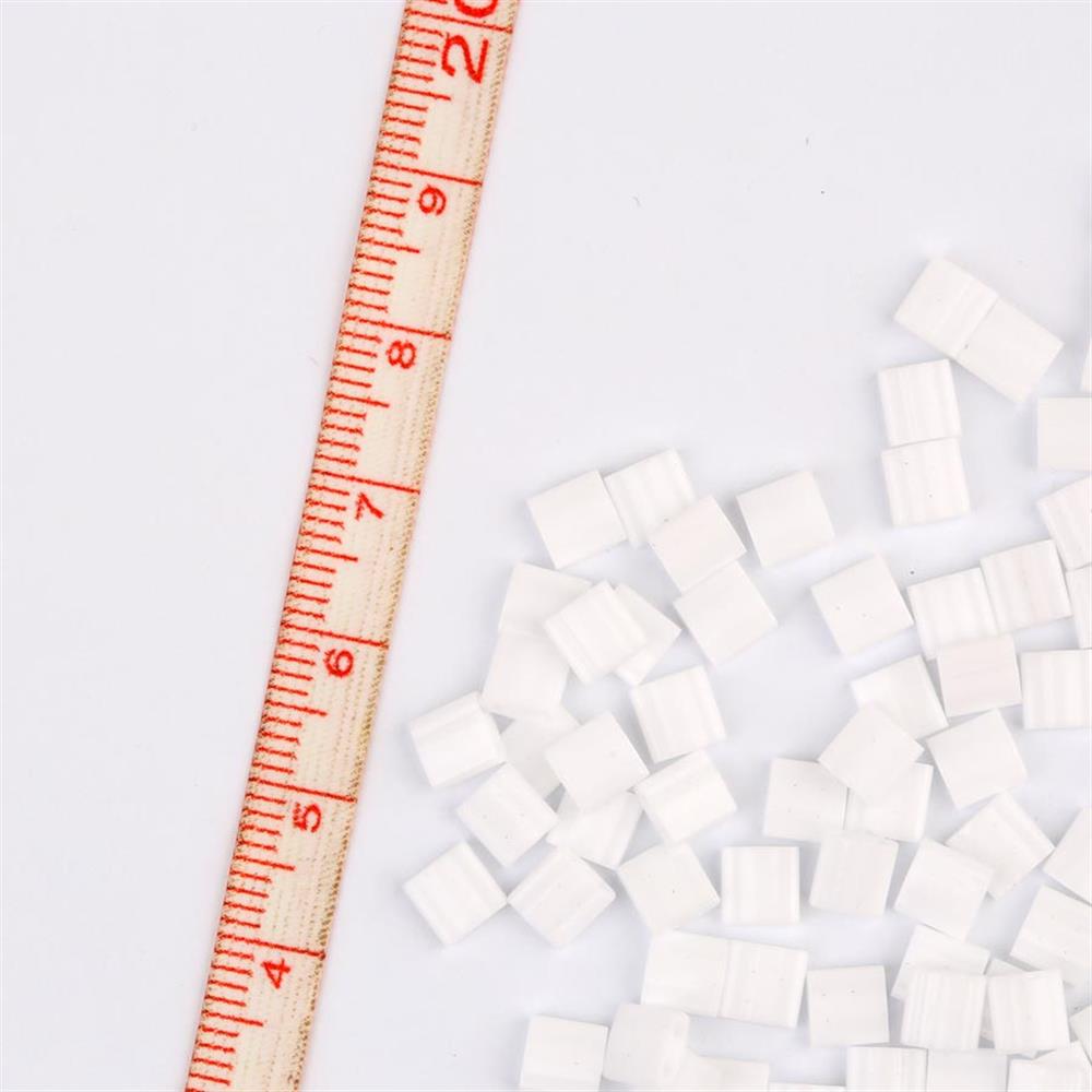 Miyuki Tila Bead 5*5 mm Beyaz Boncuk