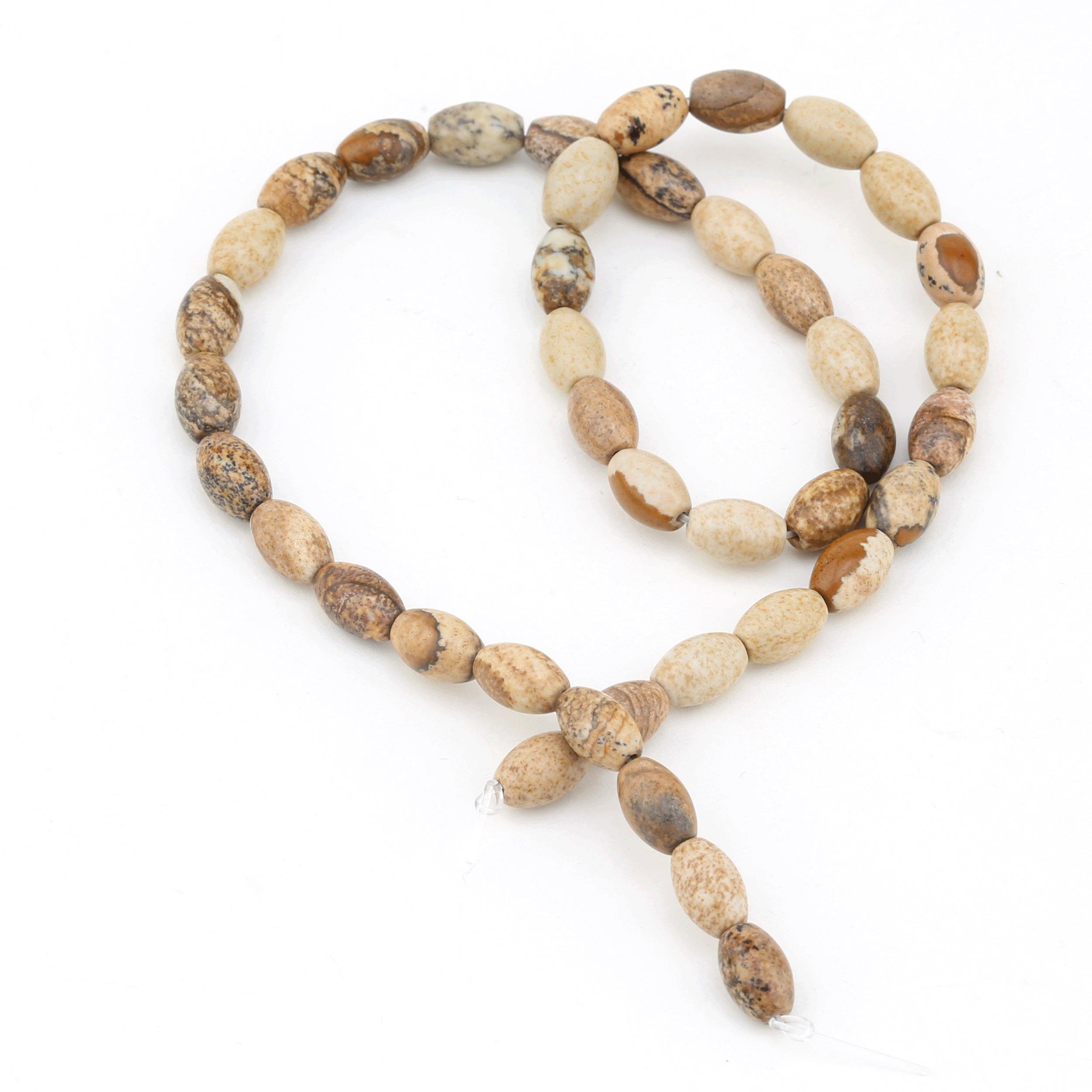 Odun Jasper Taşı Arpa Boncuk
