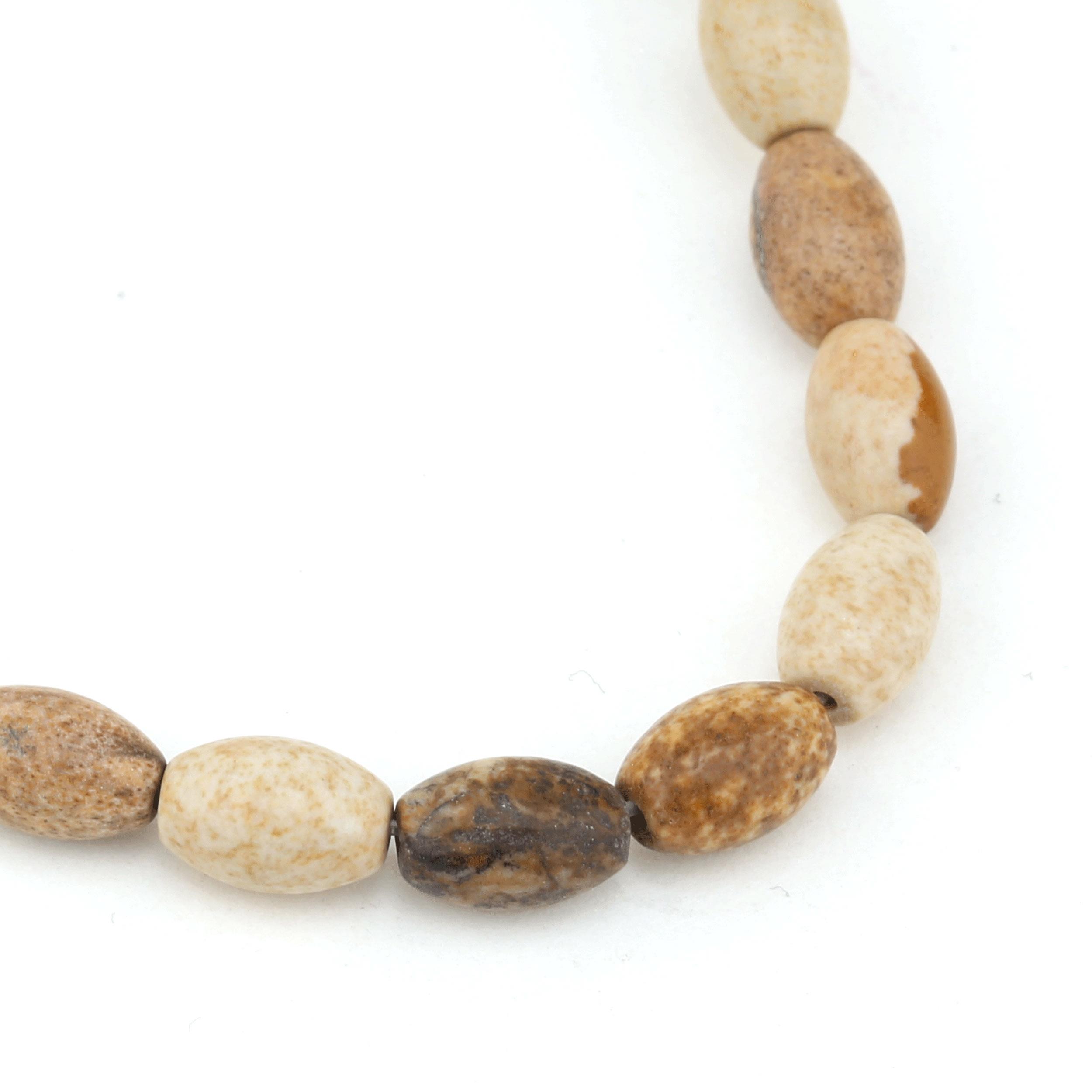 Odun Jasper Taşı Arpa Boncuk