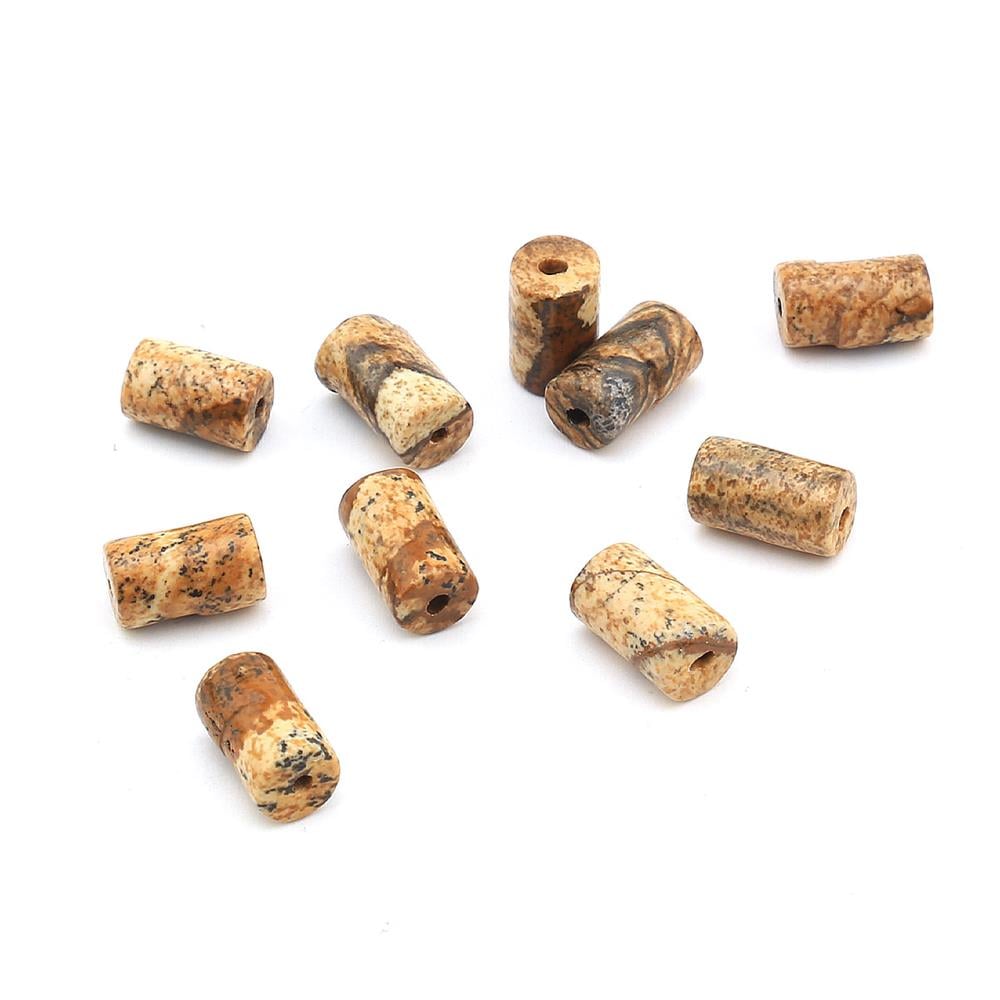 Odun Jasper Taşı Boru Boncuk