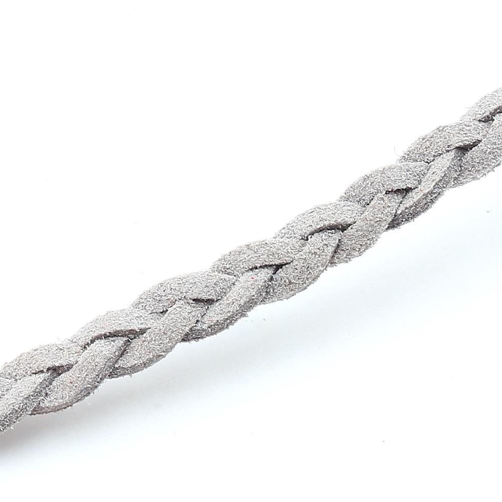 Örme Süet Kordon İp Gri