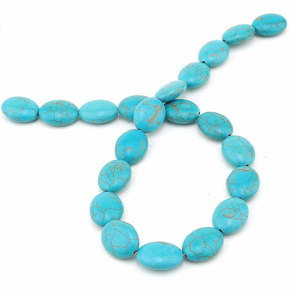 Oval Turkuaz Boncuk