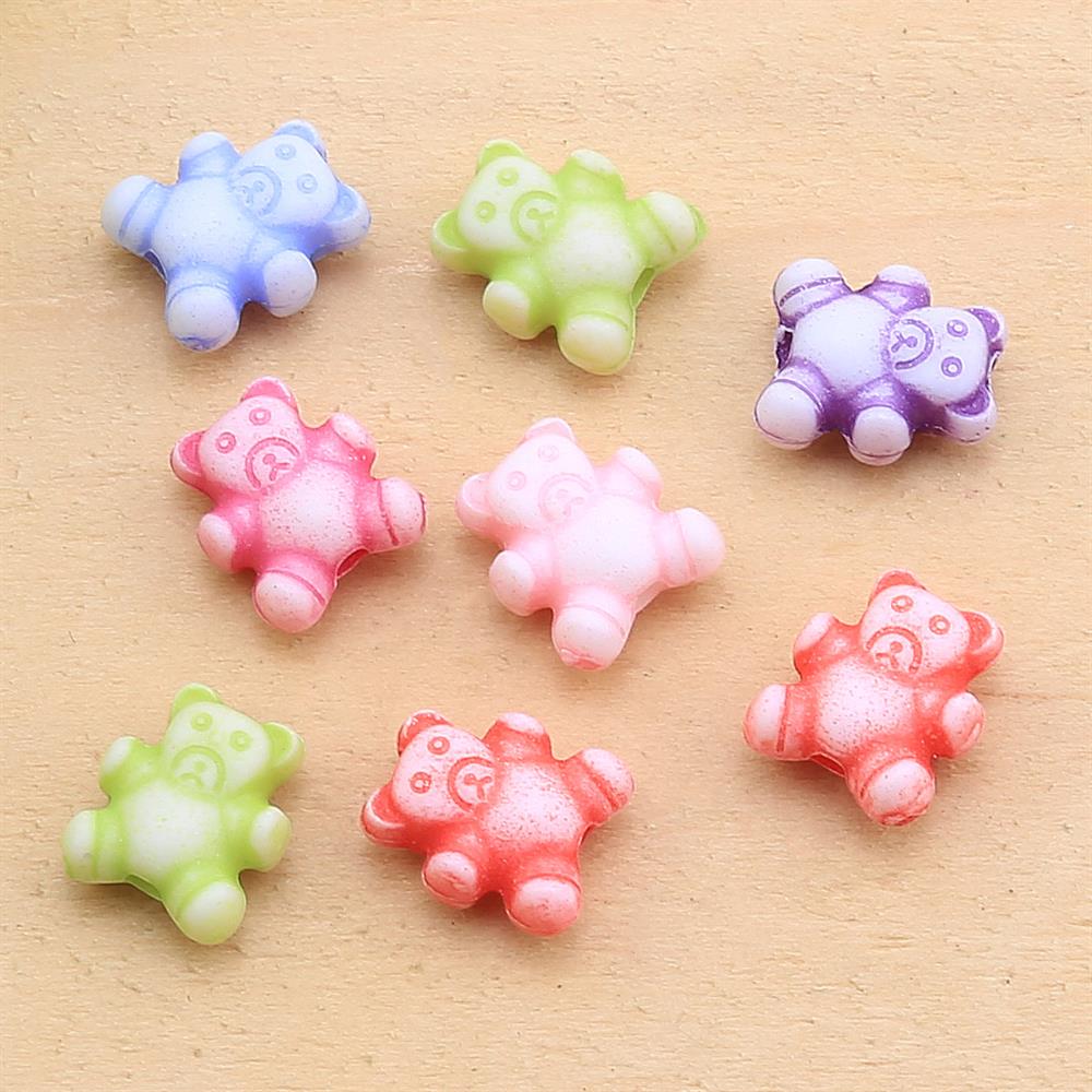 Pastel Plastik Ayıcık Boncuk