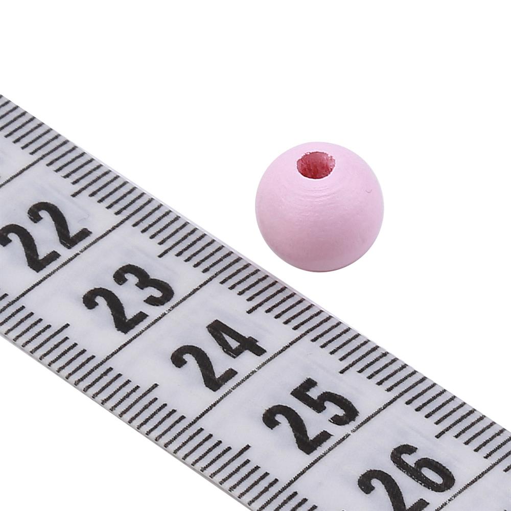 Pembe Ahşap Tahta Boncuk