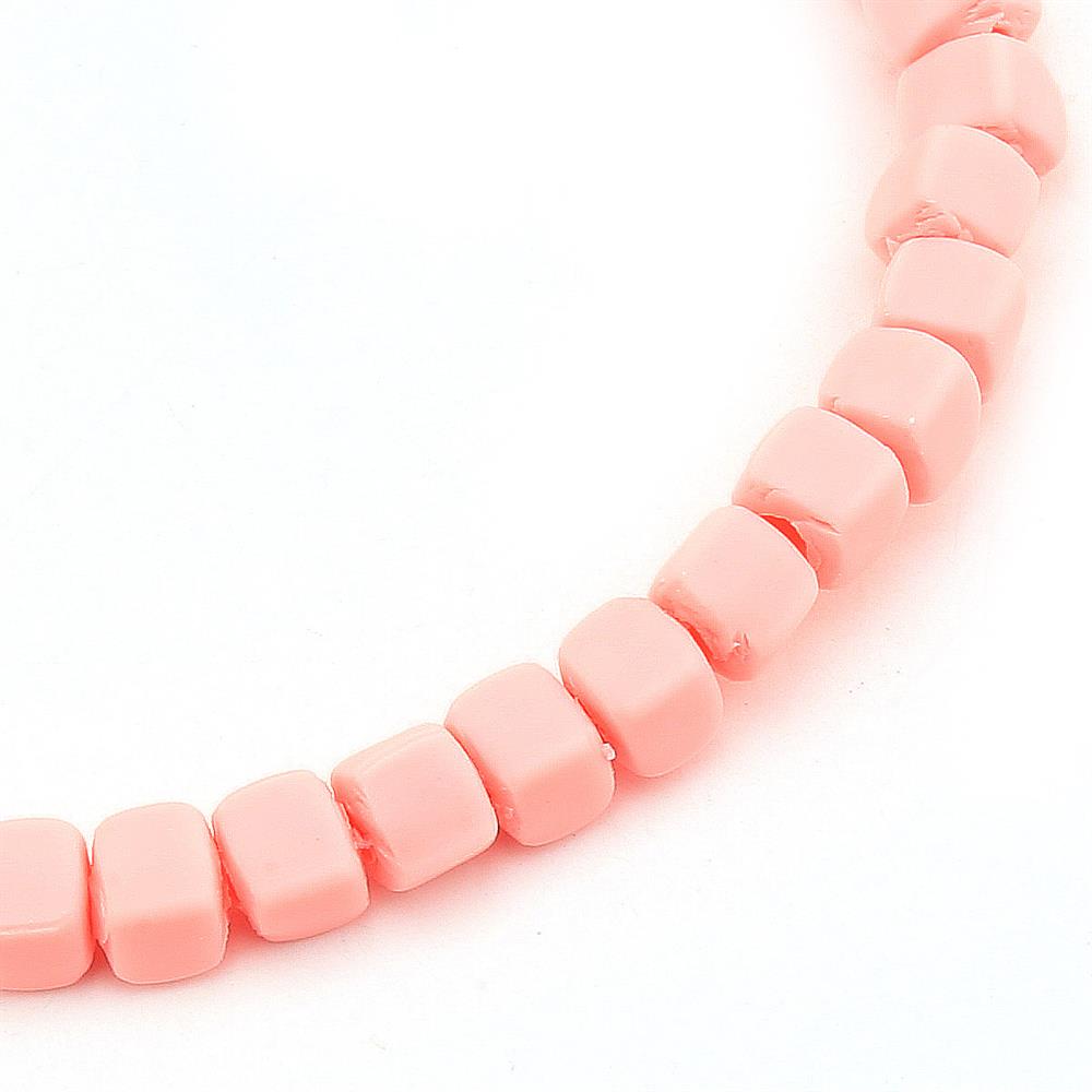 Pembe Fimo Küp Boncuk