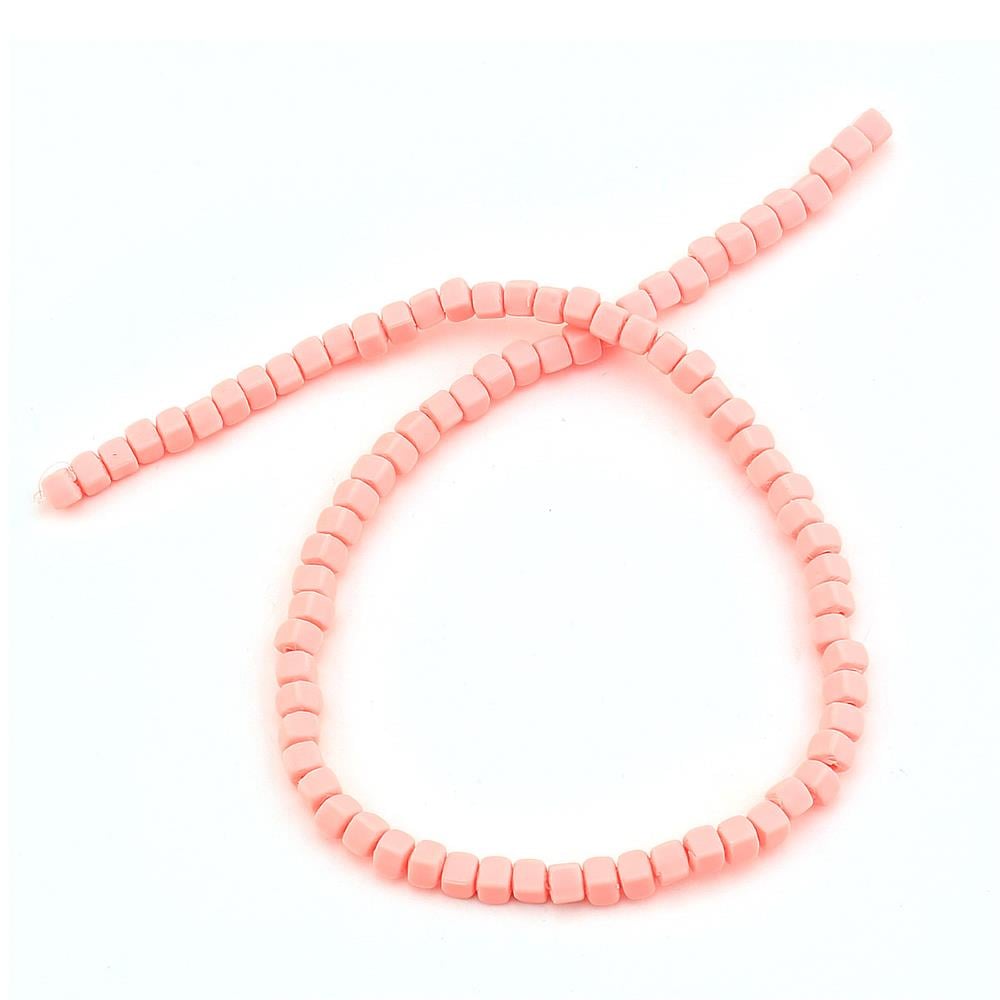 Pembe Fimo Küp Boncuk