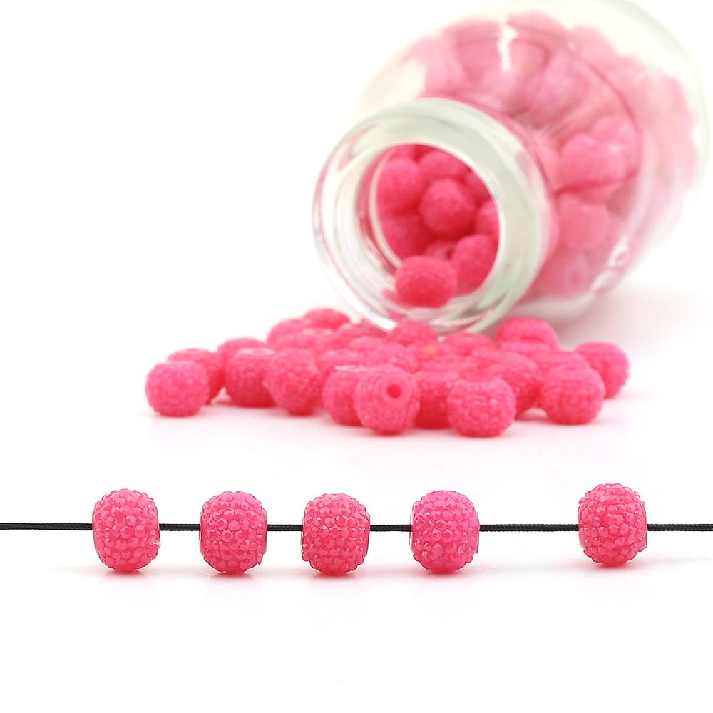 Polyester Boncuk Mor 100 Adet
